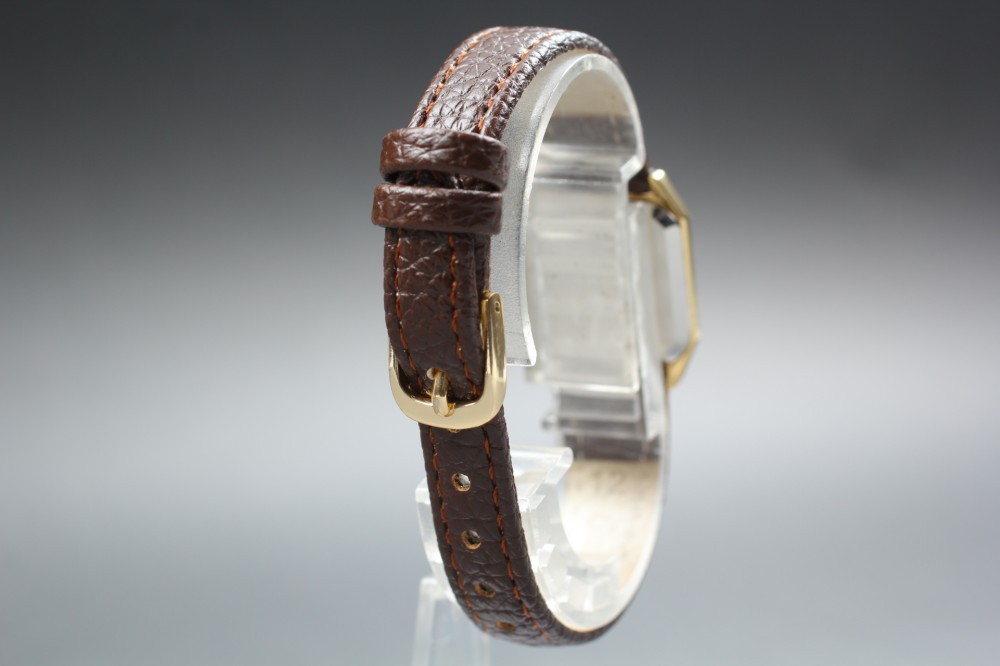 OMEGA De Ville 591.0254 Cal.1387 Gold Square Push Crown Quartz Ladies Watch 1984