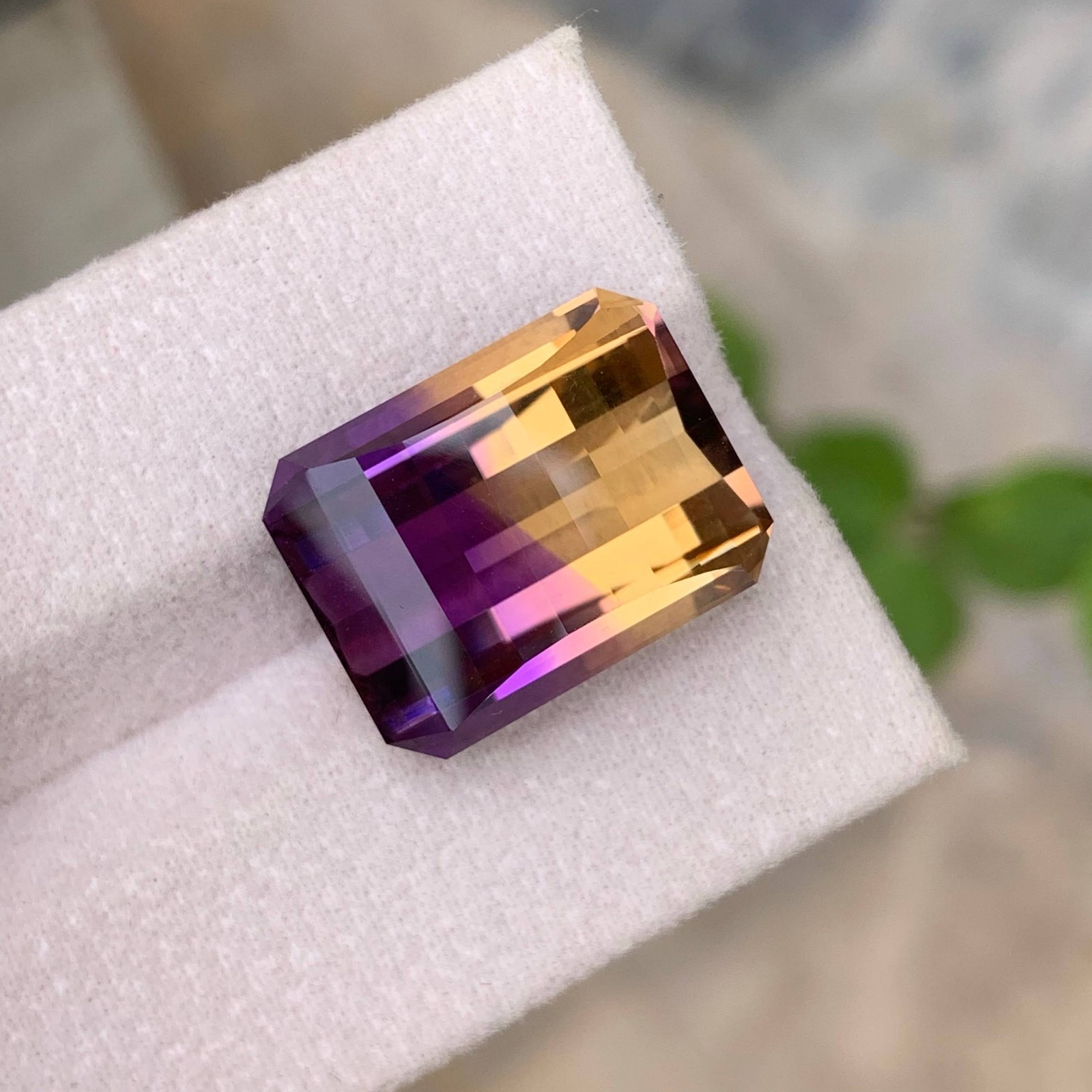 Natural Ametrine 22.46 Ct Pixel Cut Loupe Clean Bolivia Untreated Gemstone