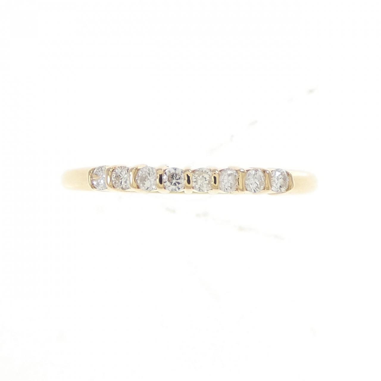 Authentic K18YG Diamond Ring 0.14CT #260-007-789-6704