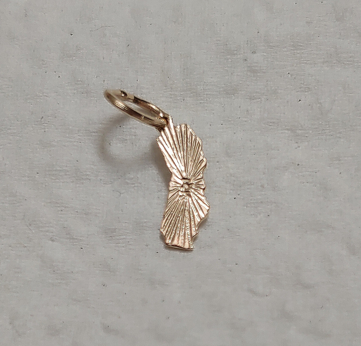 New 14k Yellow Gold Little California Charm Pendant