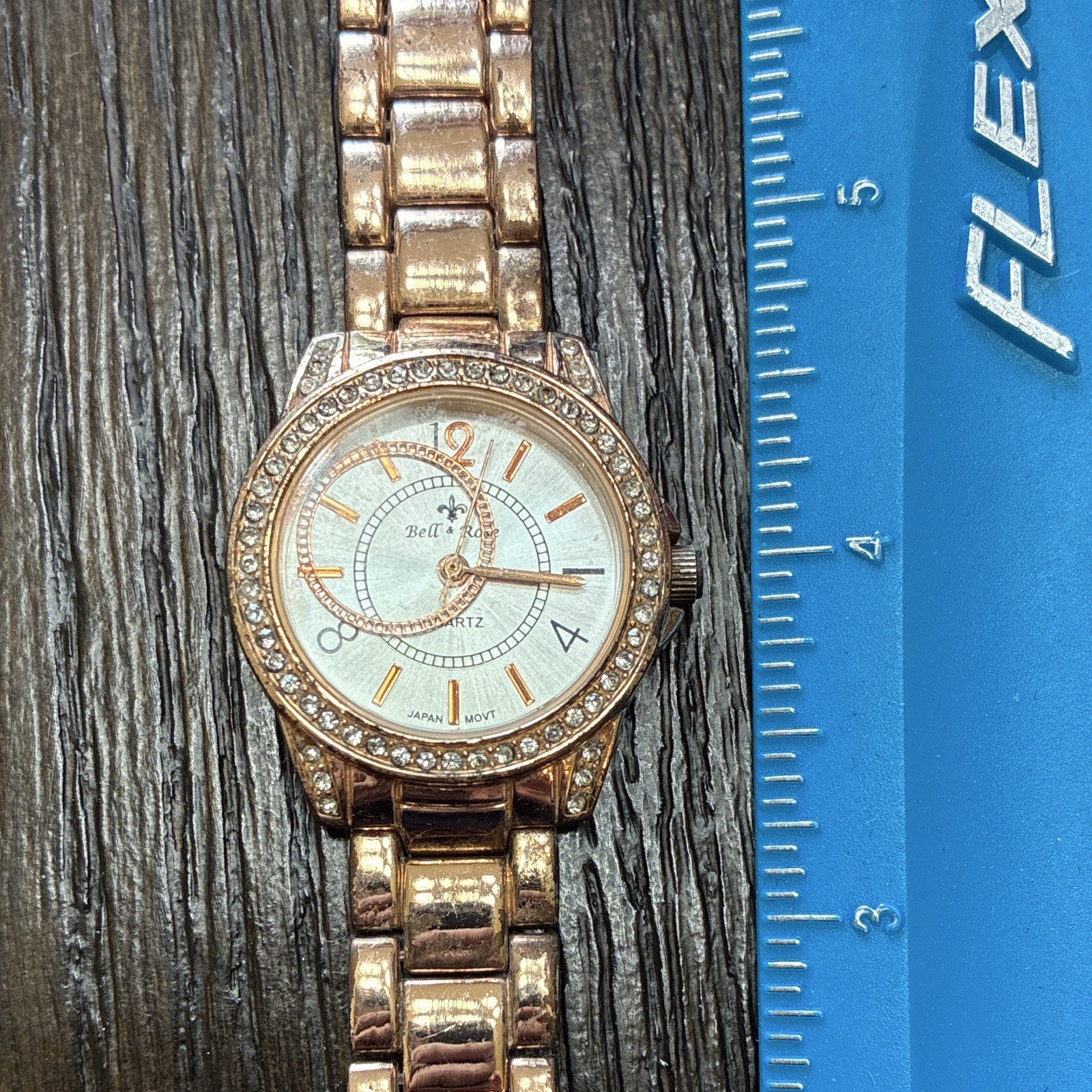 Bell & Ross Quartz Women’s Dress Rose Gold-Tone Bracelet Watch White Dial