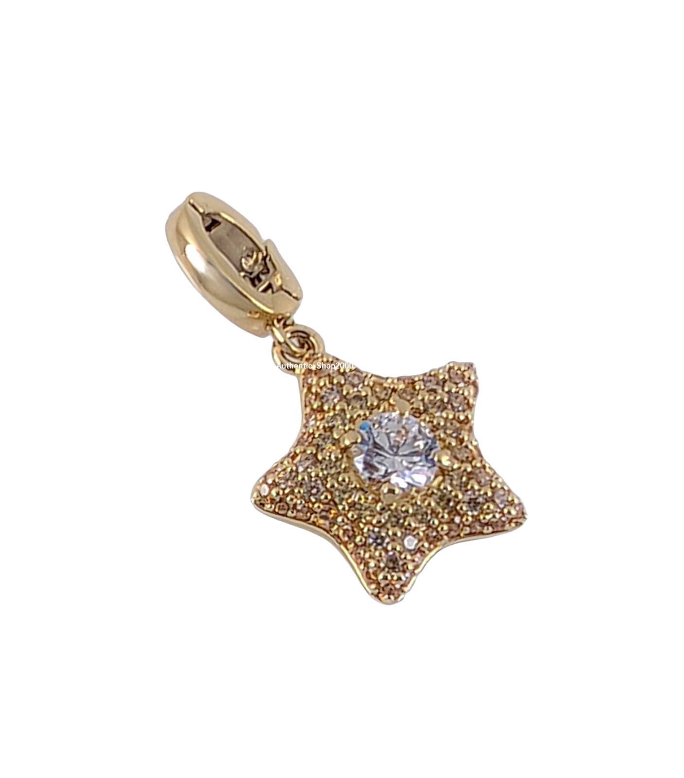 New 100% Authentic SWAROVSKI 18k Gold P Pave Sparkle Star Sublima Charm 5755514