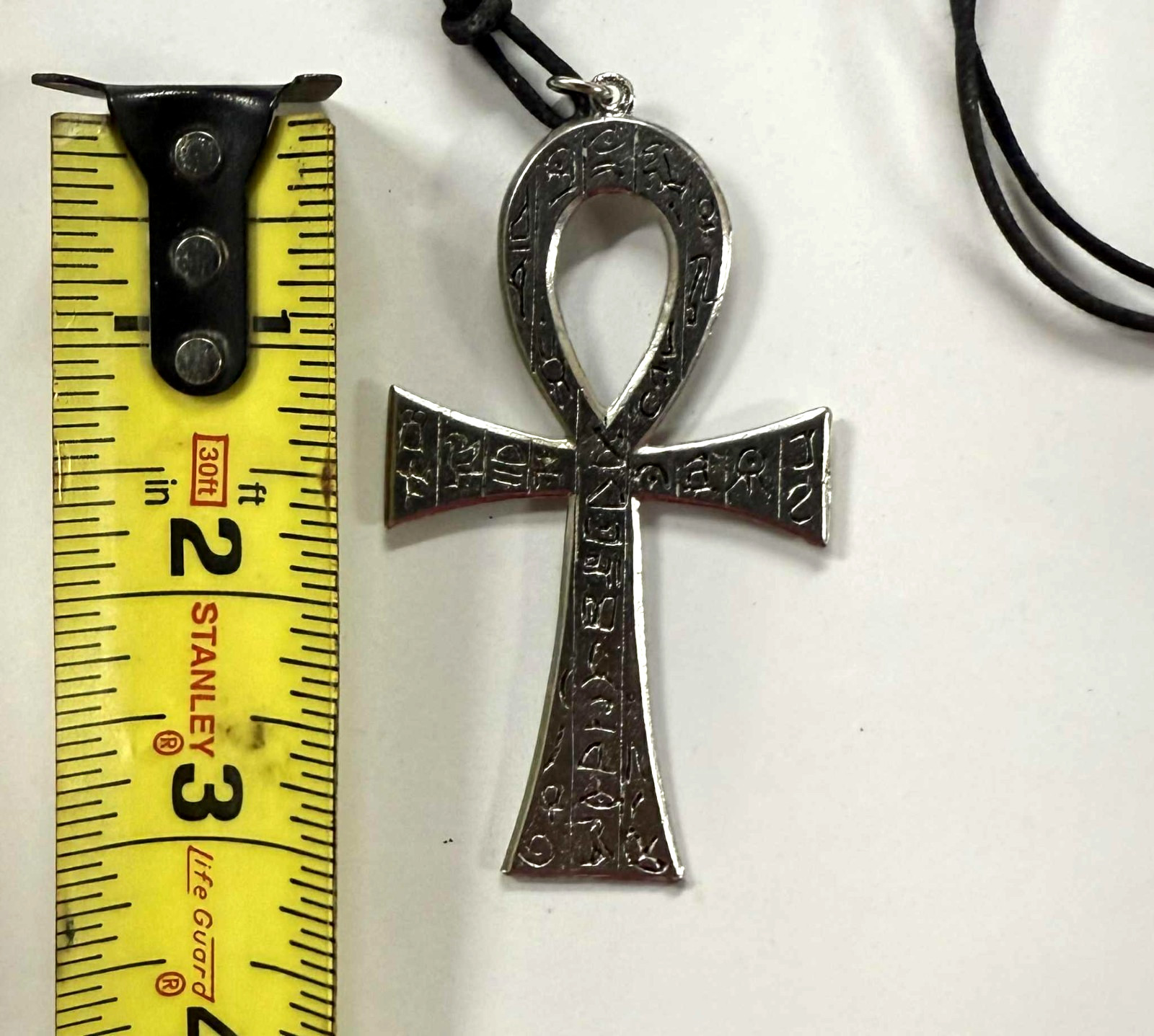 Ankh Cross “Real” Pewter Lead Free Large Pendant Necklace Made in USA Brand New