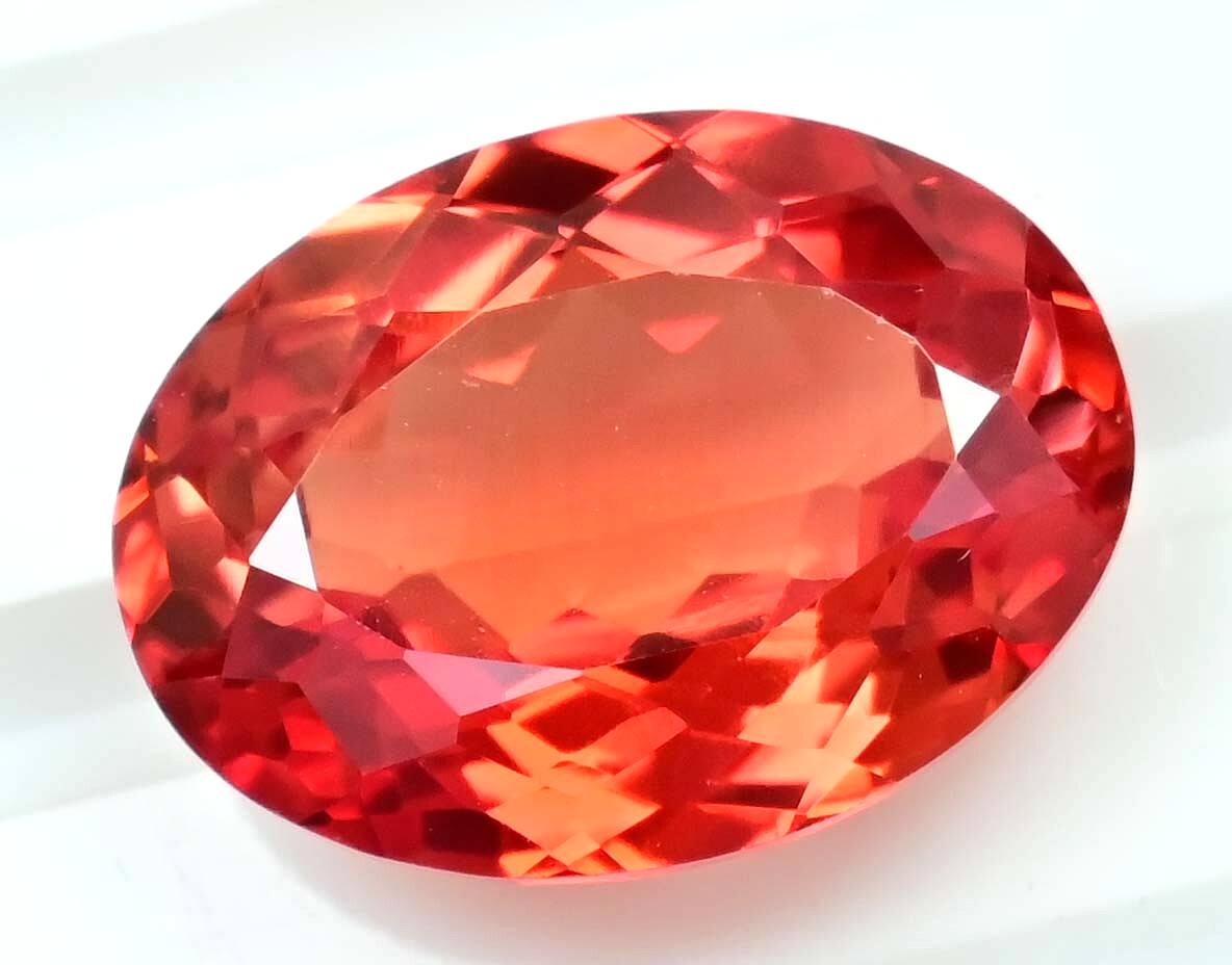 Natural Imperial Topaz 16.60 Ct Excellent Oval Certified Flawless Loose Gemstone