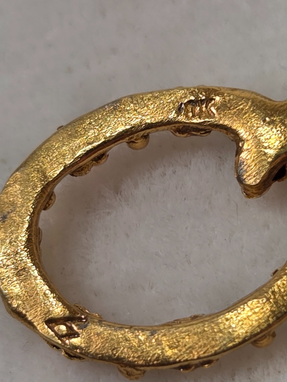 Landstrom’s 10K Black Hills Gold “O” Initial Necklace – NIB, Pre-1991 (NO1)