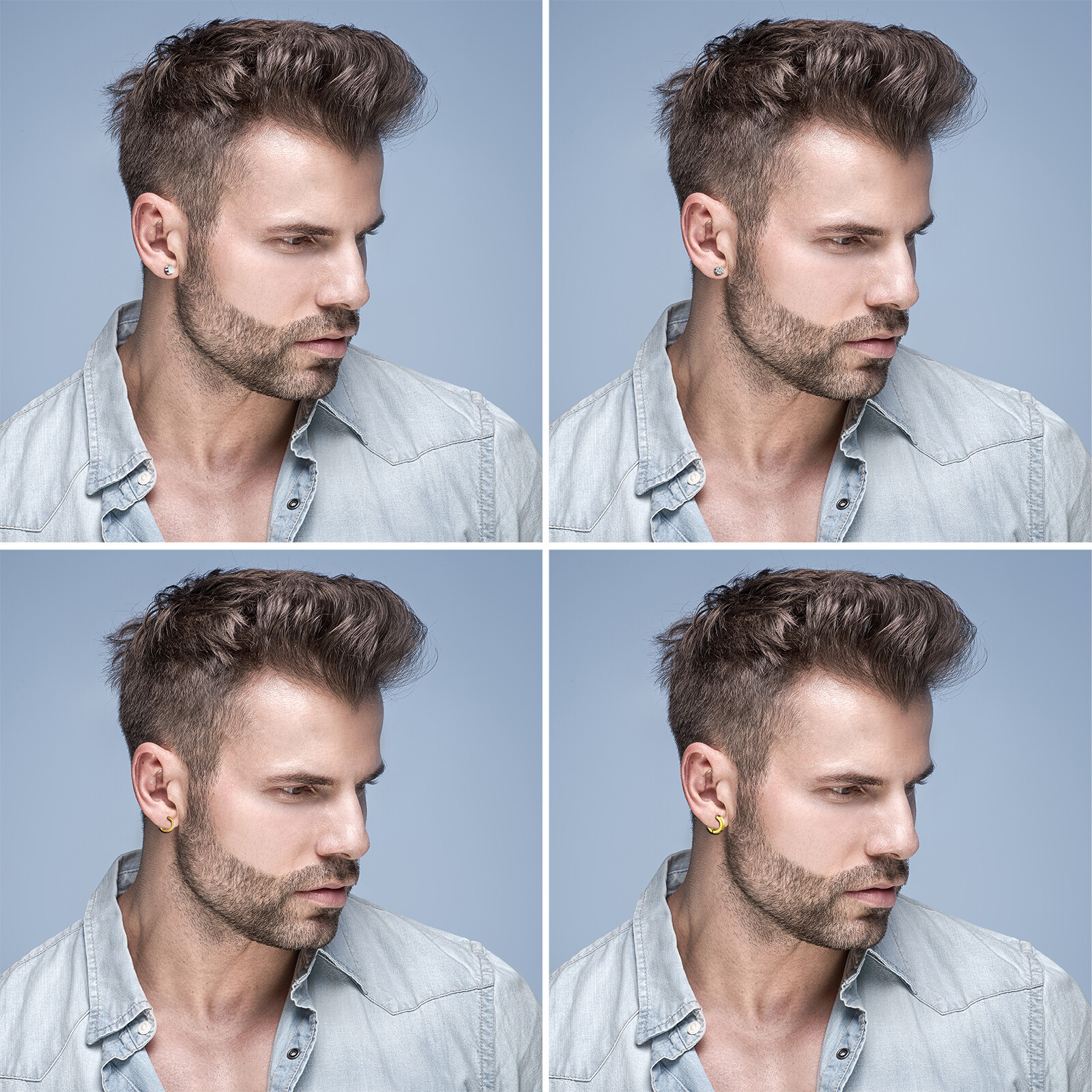 12 Pairs Stainless Steel Magnetic Stud Earring Women Men Non-Piercing Clip On US