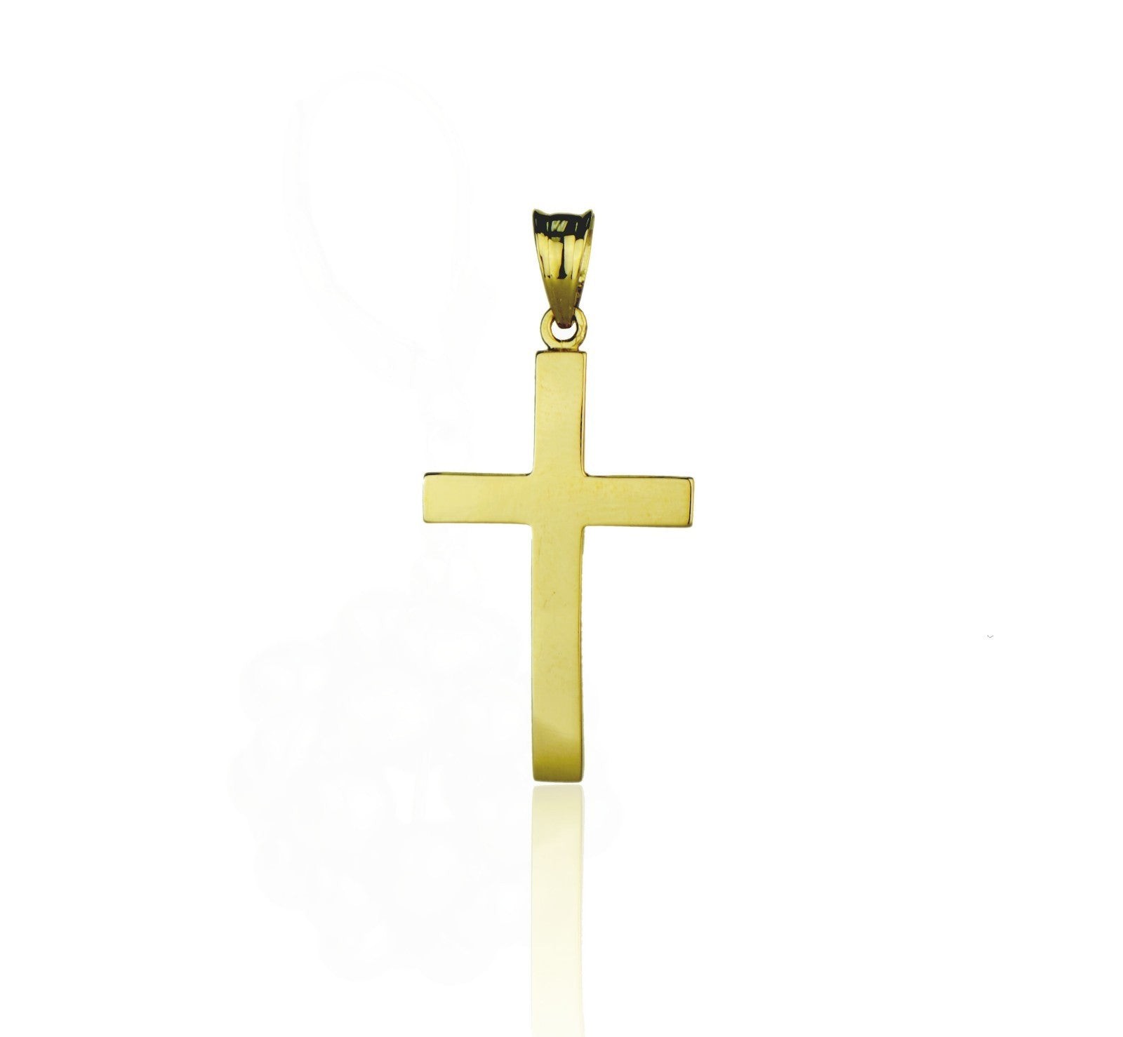14k Yellow and White Gold Cross Pendants