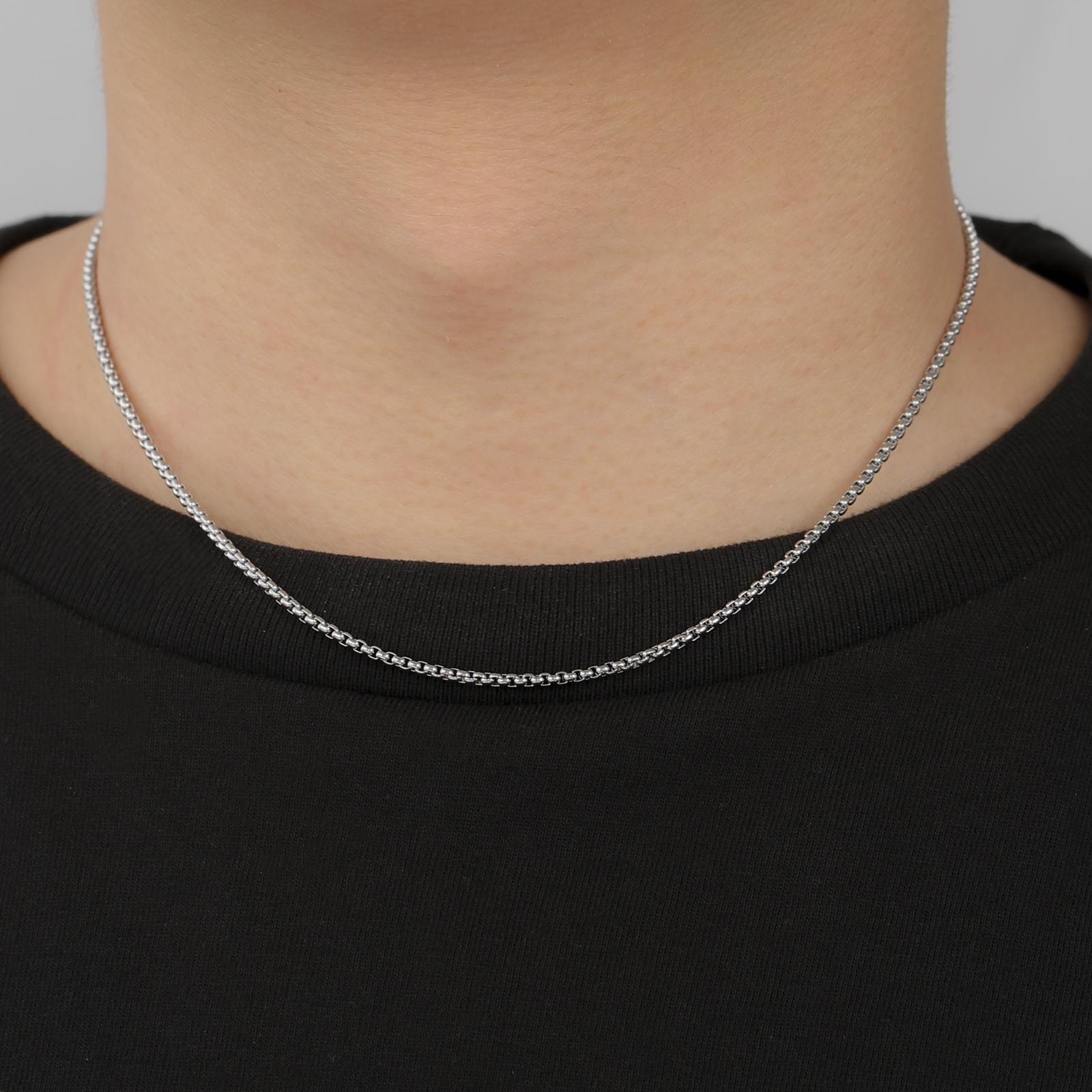 Men’s Stainless Steel Box Chain Necklace Thick Punk Style Fashion Jewelry Gift