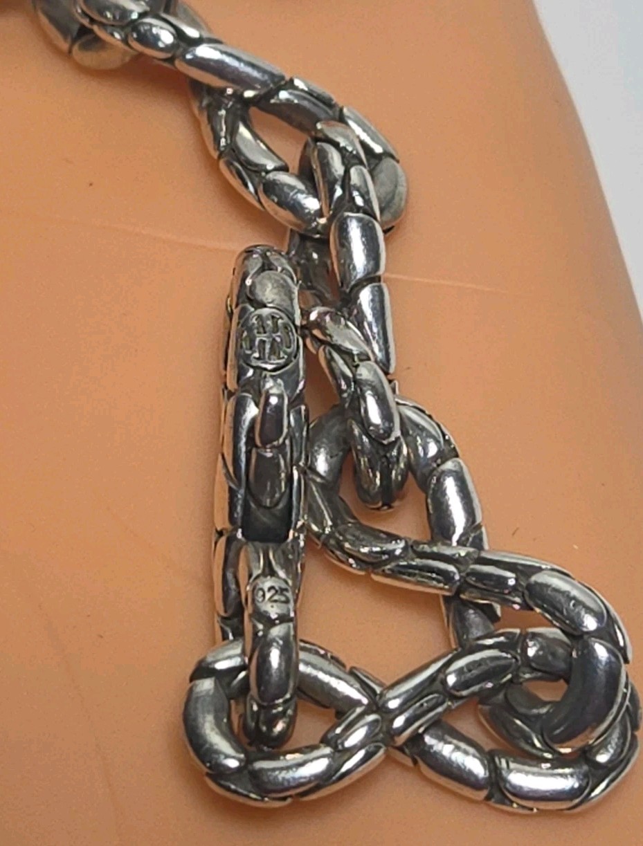 John Hardy 925 Sterling Silver Kali Dotted Infinity Link Bracelet 7.75″ 45 GRAMS