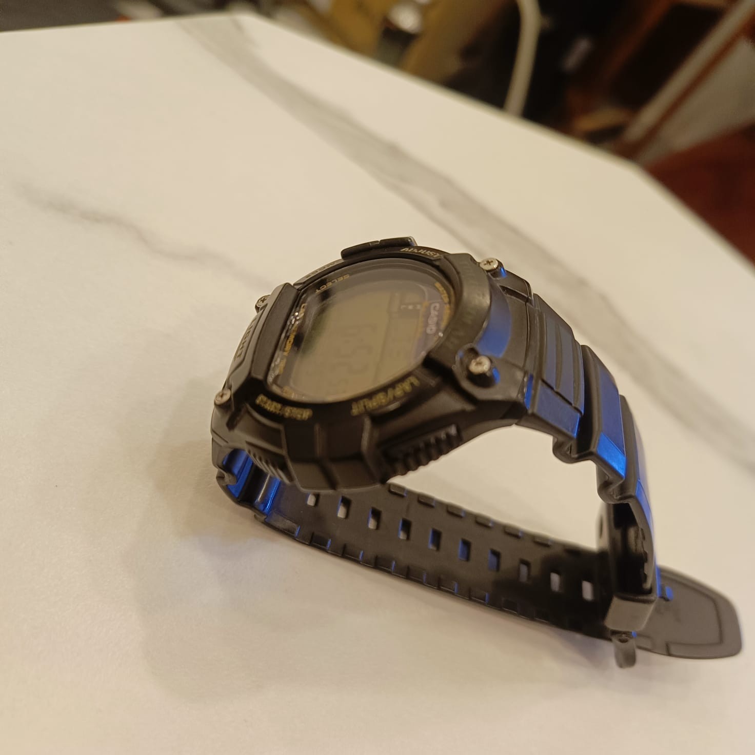​Casio Tough Solar W-S220 Digital Watch 3271 Black Resin 100M Lap Memory 120
