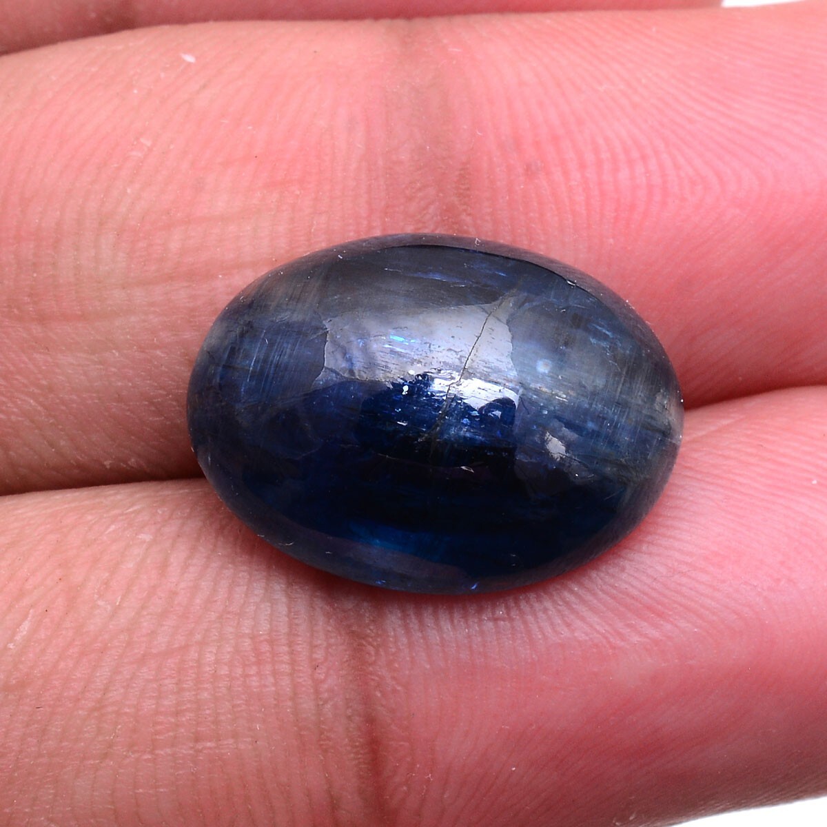 18.60 Ct Natural Kyanite 18mm*14mm Oval Cabochon Glossy Loose Untreated Gemstone