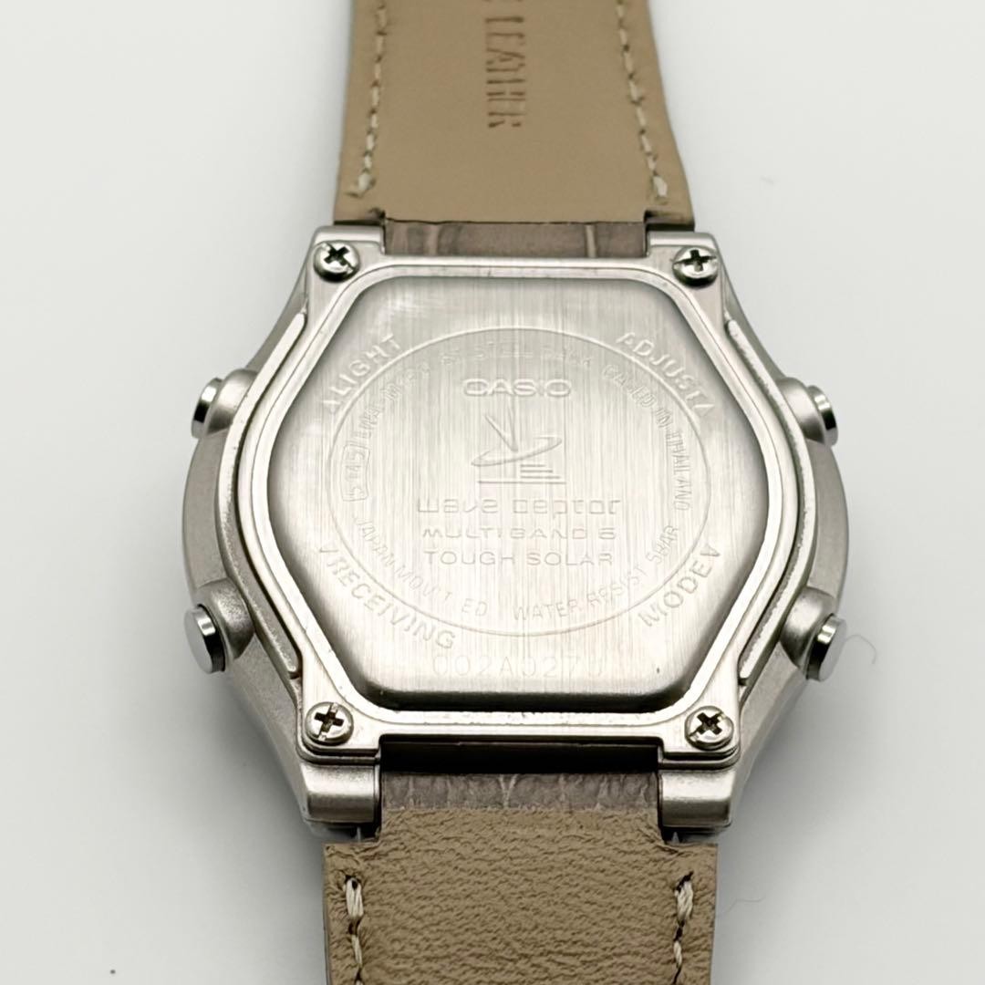 Casio Wave Ceptor 5145 Tough Solar Radio Controlled Ladies Watch Leather Band