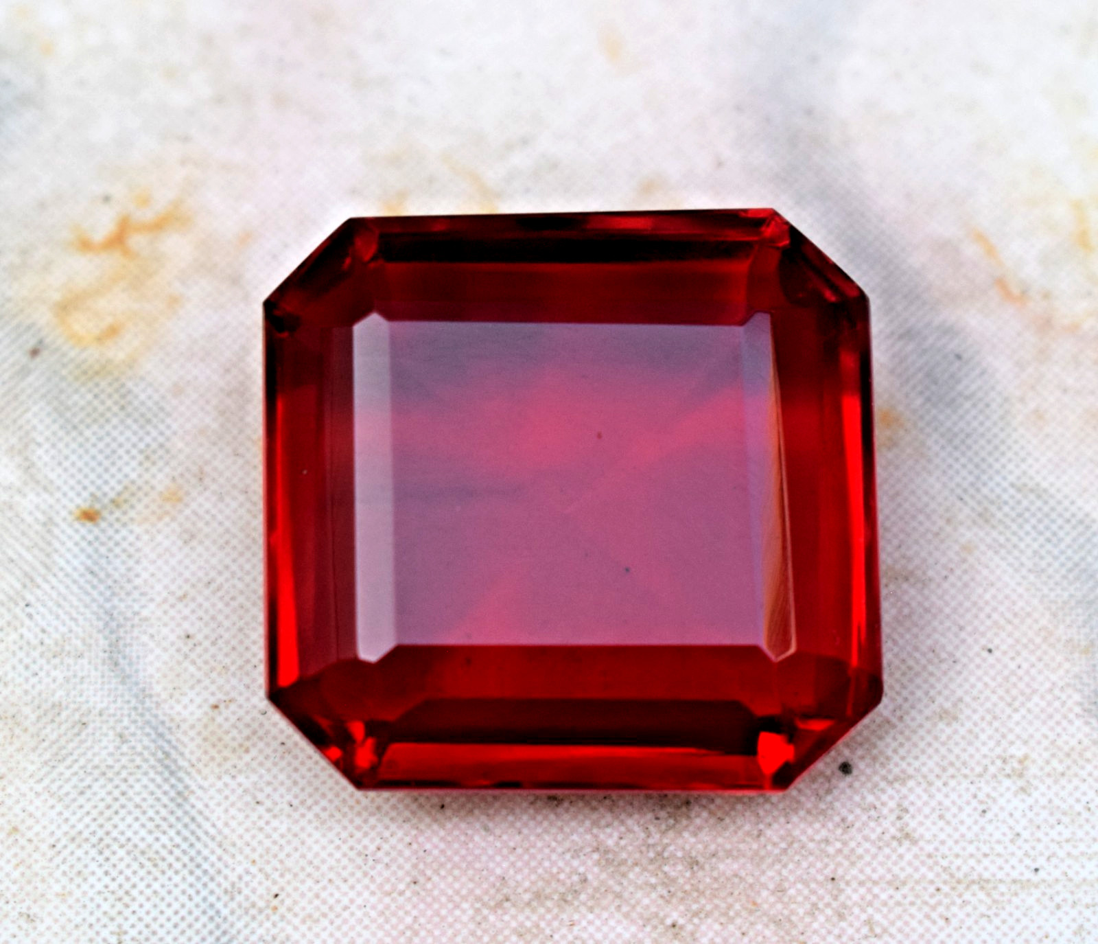 101 CT Huge Blood Red Spinel Octagon Cut Certified Gemstone Limited Time Deal