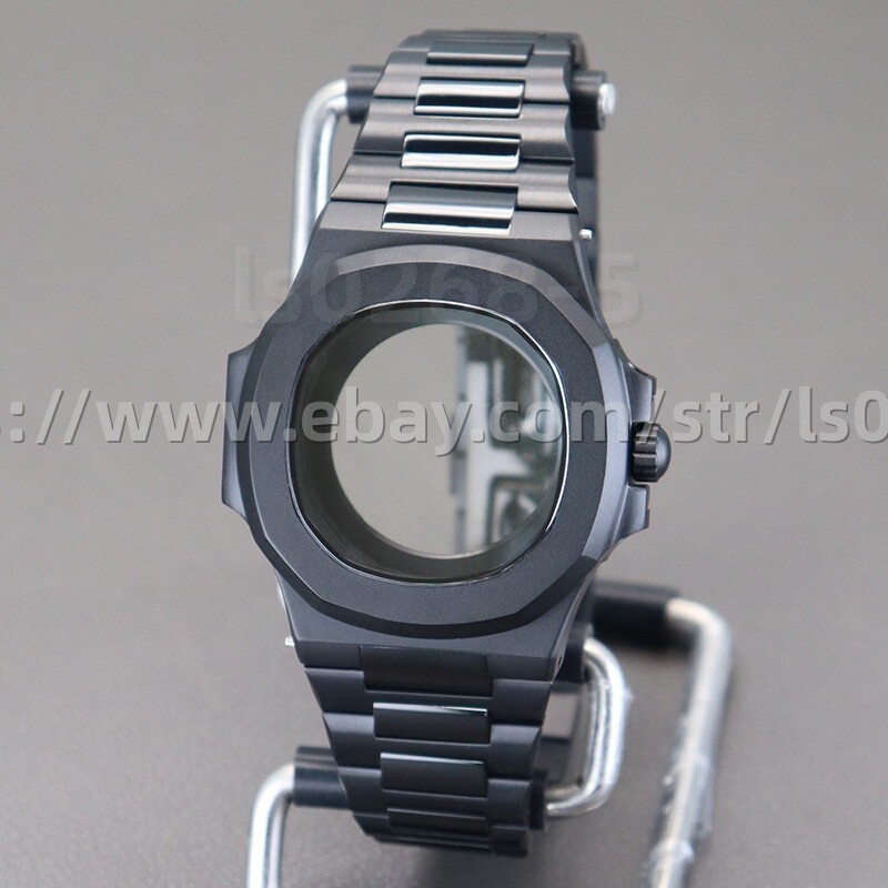 39.5mm Mechanical Watch Case And Strap Frosting Sapphire For Nh35 Movement