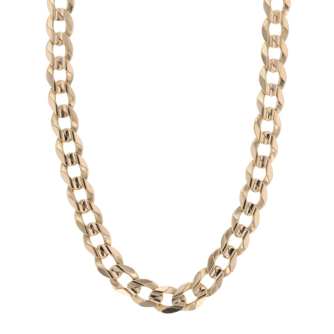 Midas 5.8mm Curb Link Chain 23″ Necklace 10k Yellow Gold Türkiye 21.40 Grams