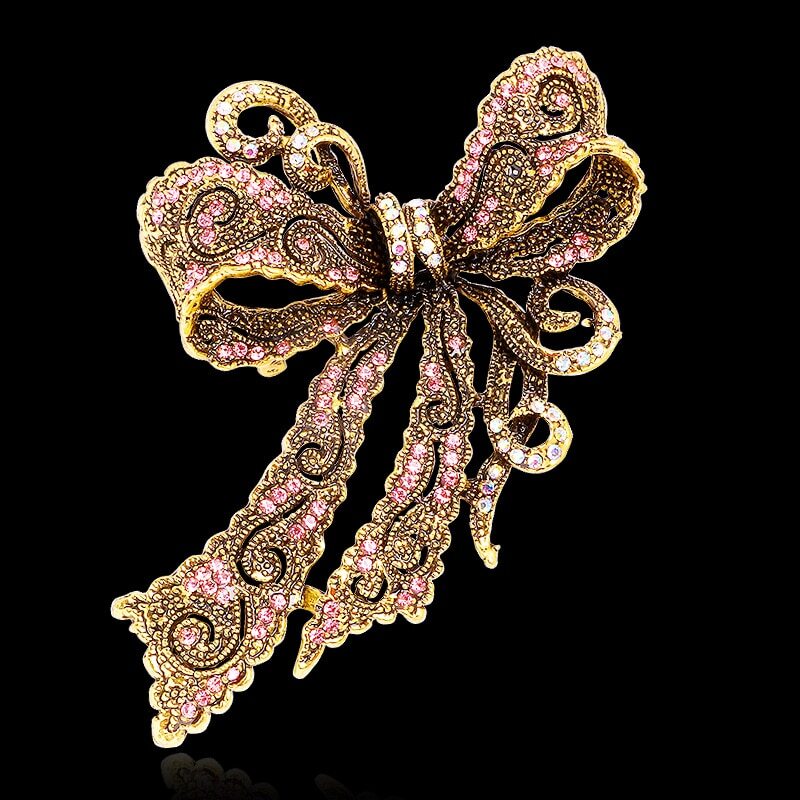 Creative Rhinestone Brooch Retro Brooch Pin Women Corsage High-end Accessories