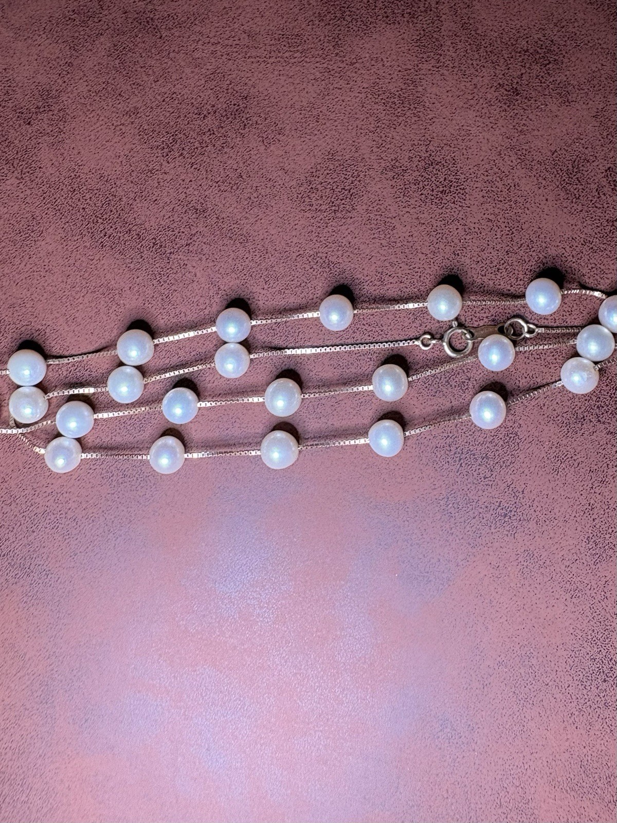 10k Yellow Gold Chain Pearls Necklace Beautiful 6.70G NC 23 Pearls 5.5mm 16”