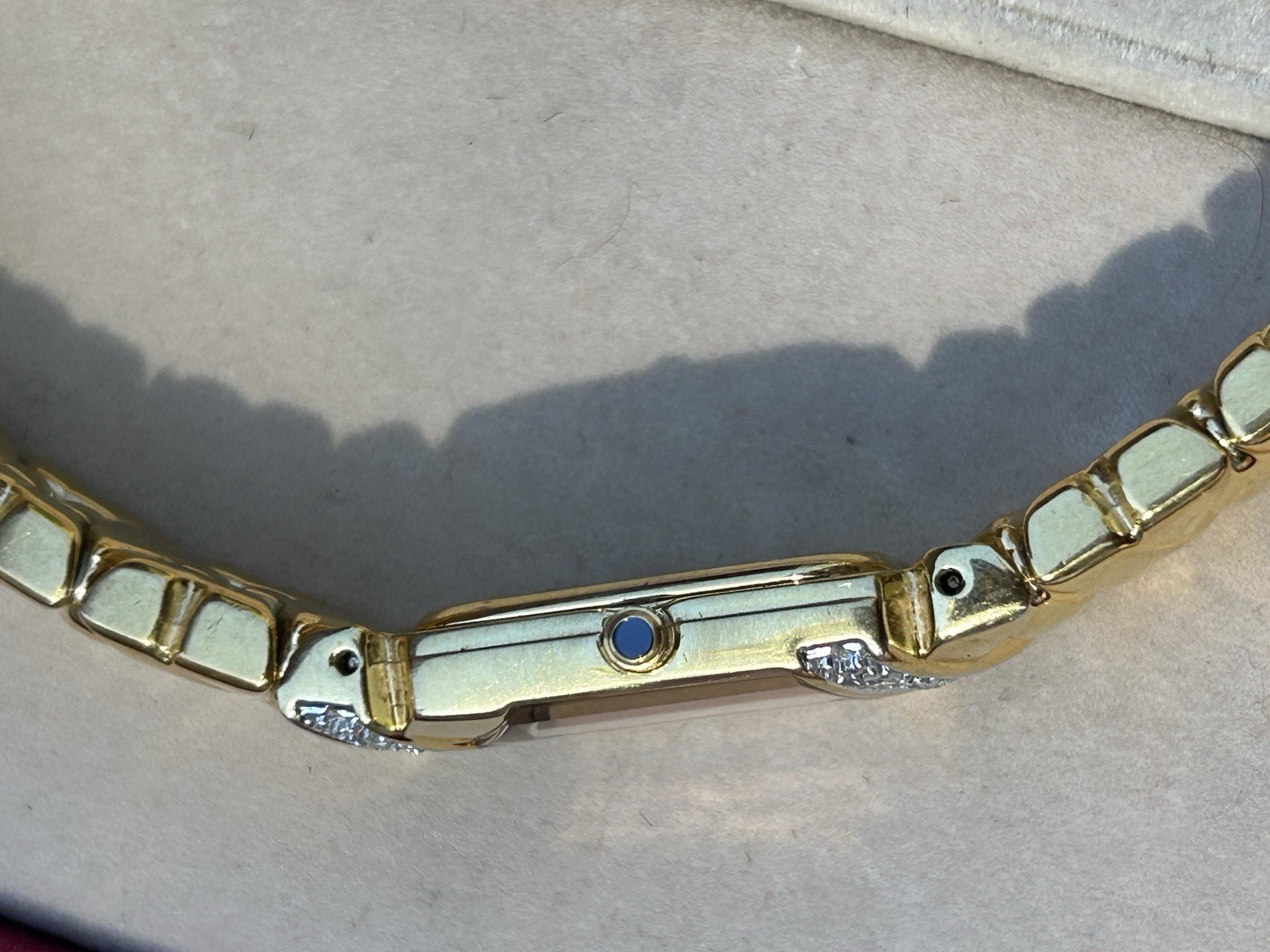 Seiko LaSalle Gold Plated Diamond Quartz Runs Pink Dial Sz 6 1/4 to 6 1/2