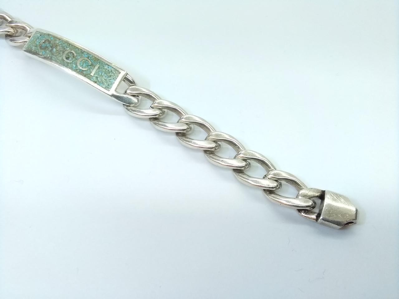 GUCCI Bracelet White Enamel and Metal 678712 Auth Japan