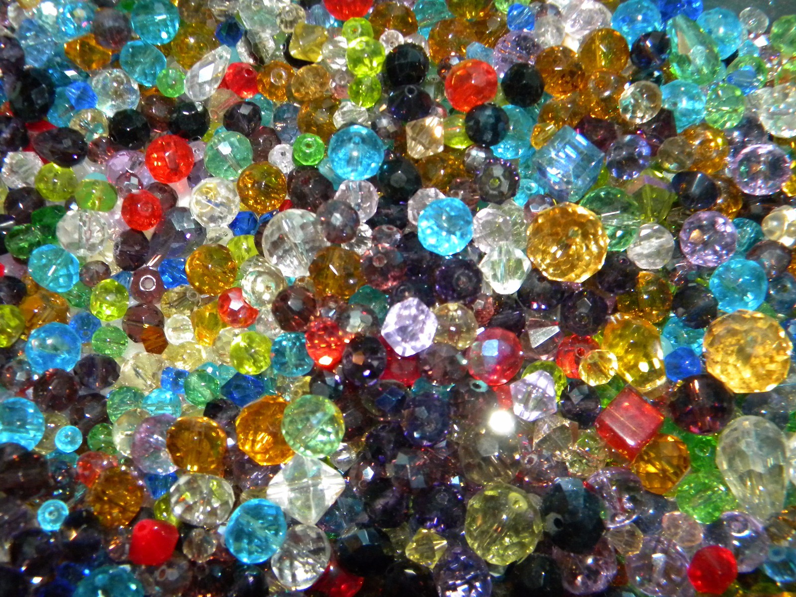 NEW 300/Pc LOT 6mm-10mm RONDELLE GLASS Faceted Czech, AB Beads Mixed colors