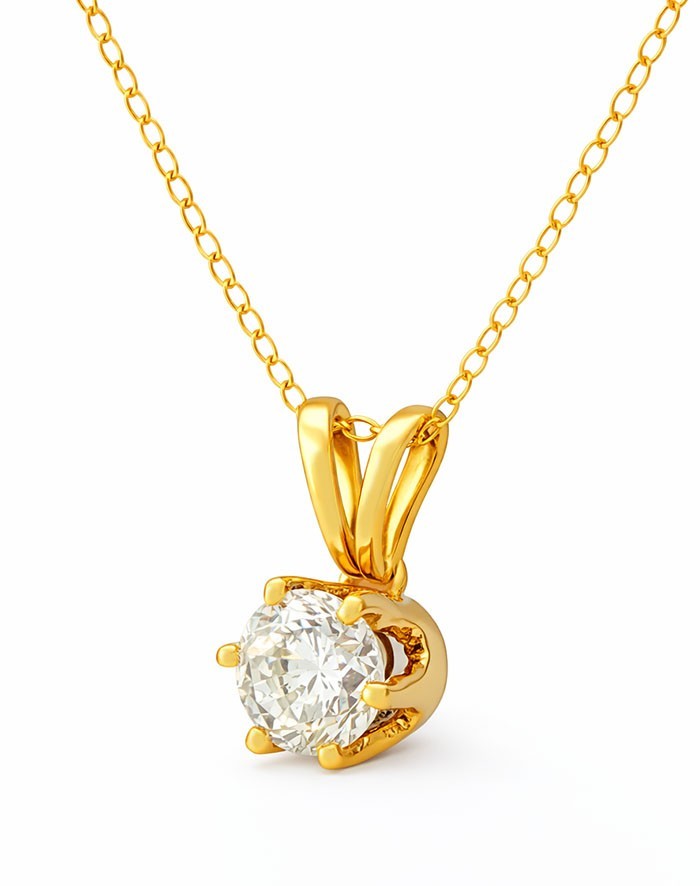 GENUINE 0.27 Cts DIAMOND PENDANT SOLID 14k YELLOW GOLD – New With Tag