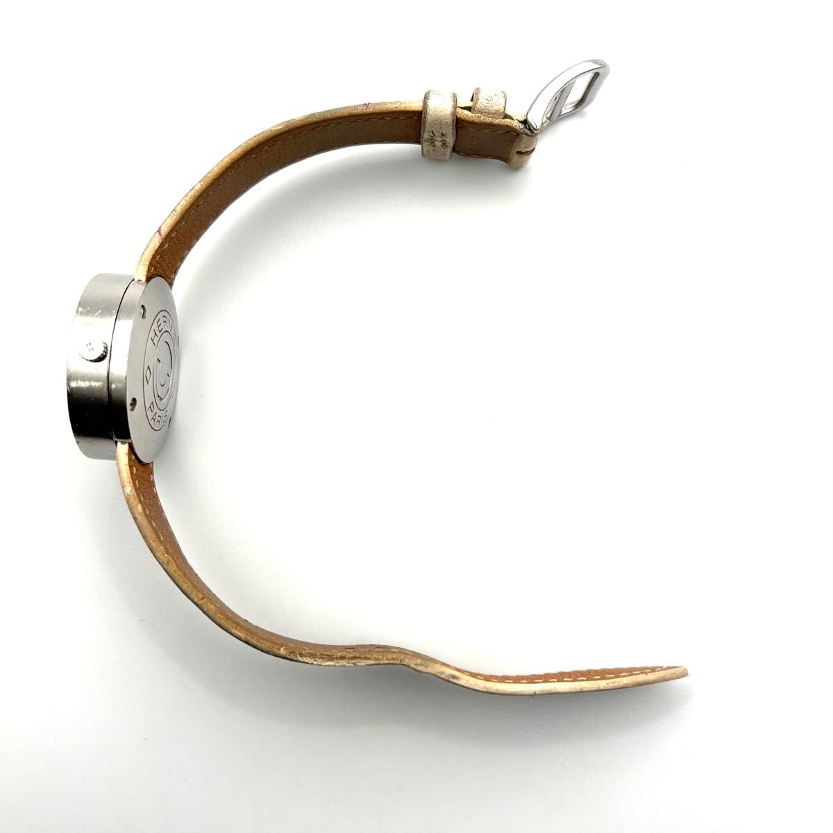 [B1P] HERMES Pass Pass PP1.410 Shell Logo Quartz Watch [x6n]