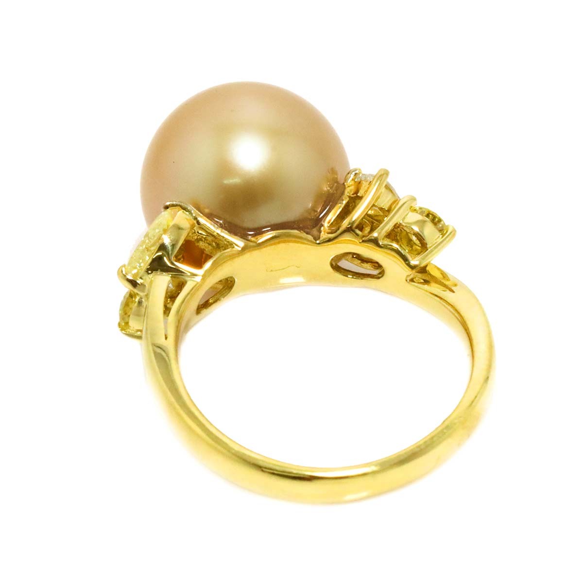 South Sea pearl 12.7mm Diamond 0.82ct Ring 18K K18 YG 750 5.75-6(US) 90333493