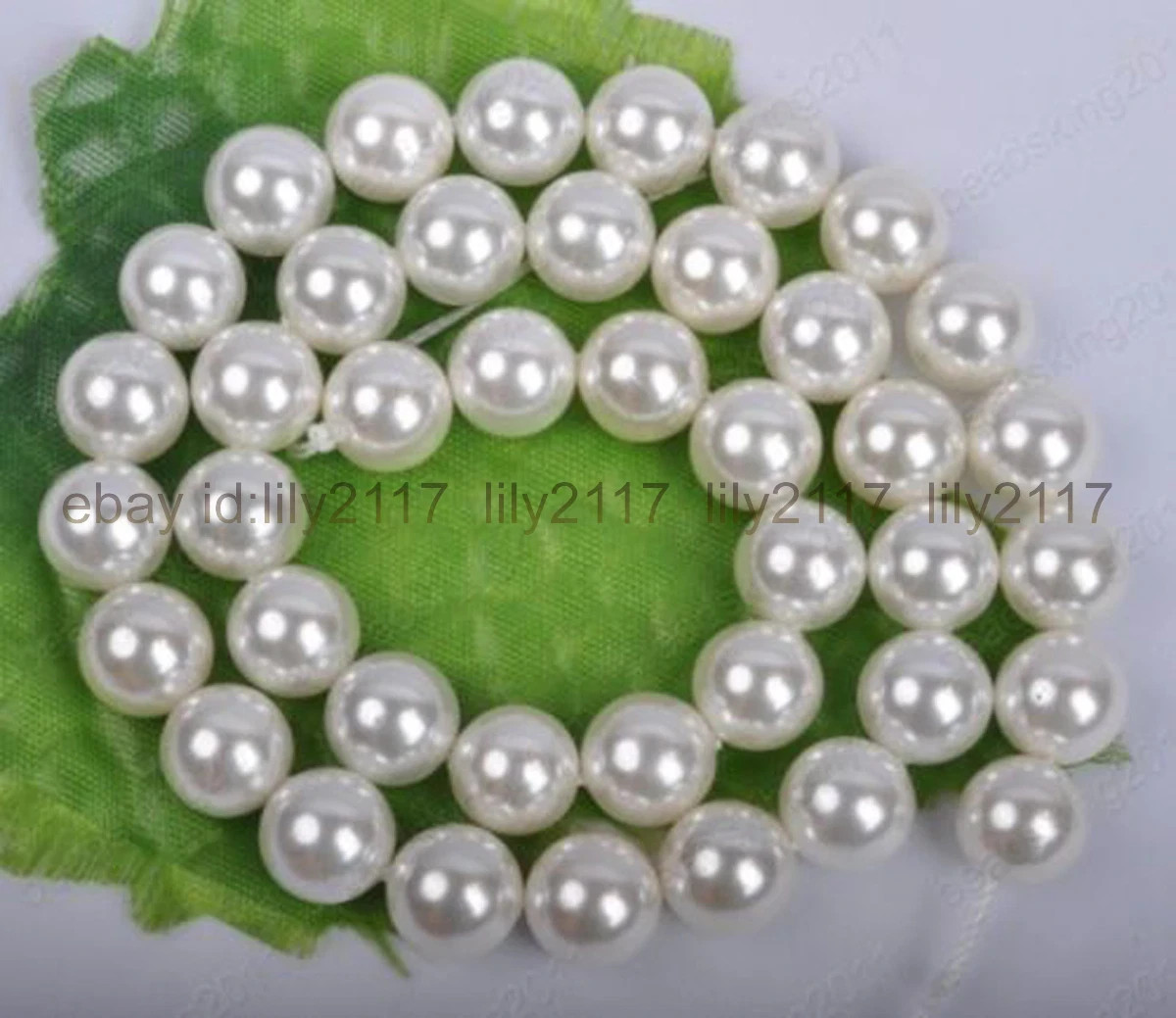 South Sea White Mother Shell Pearl Round Loose Beads 4mm 6mm 8mm 10mm 12mm 15″