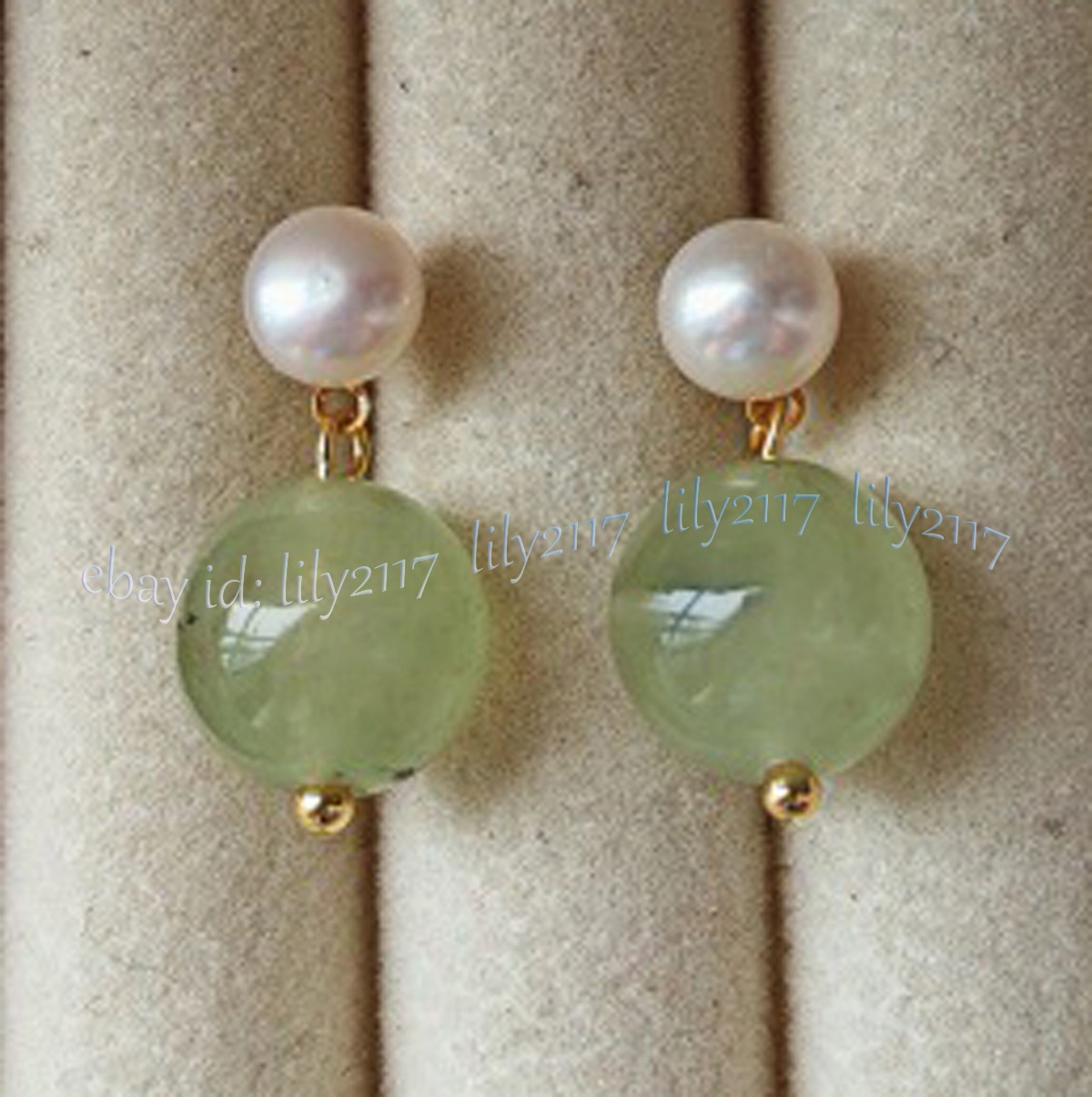 Natural 7-8mm White Pearl 10mm Round Gemstone Beads Dangle Stud Earrings Jewelry