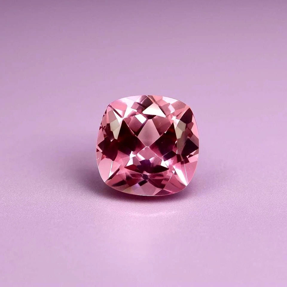 9.8 Ct Natural Ceylon Padparadscha Sapphire Cushion Cut Loose Gemstone Certified