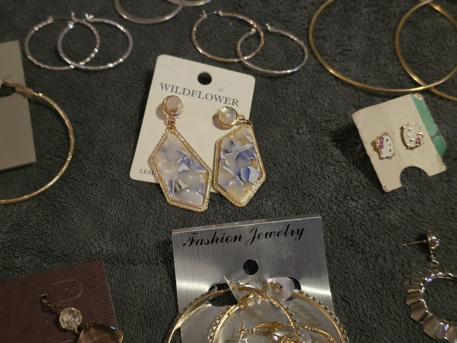 RSVP Wildflower Premier Designs Mixed Earrings Lot 13pc Hoops Dangle Stud RS