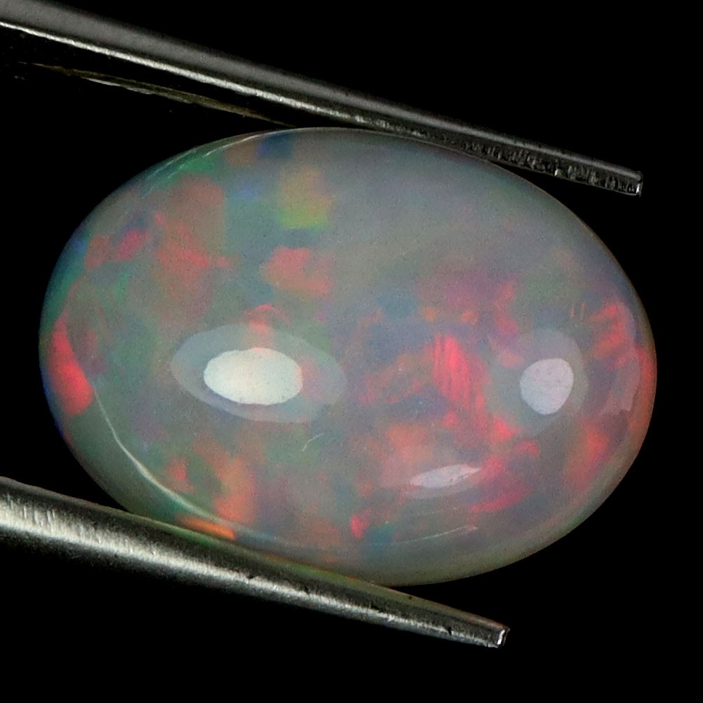 Oval AAA Floral Flash Play Of Color Crystal Fire Opal 4.68ct 14x10mm Gemstone