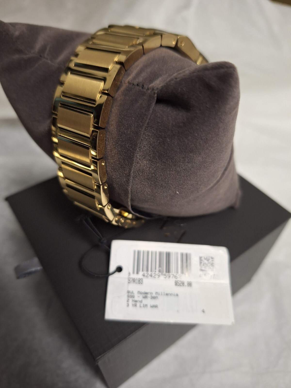 Bulova Millennia Quartz Black Dial Gold Tone Stainless Steel Men’s Watch 97A183