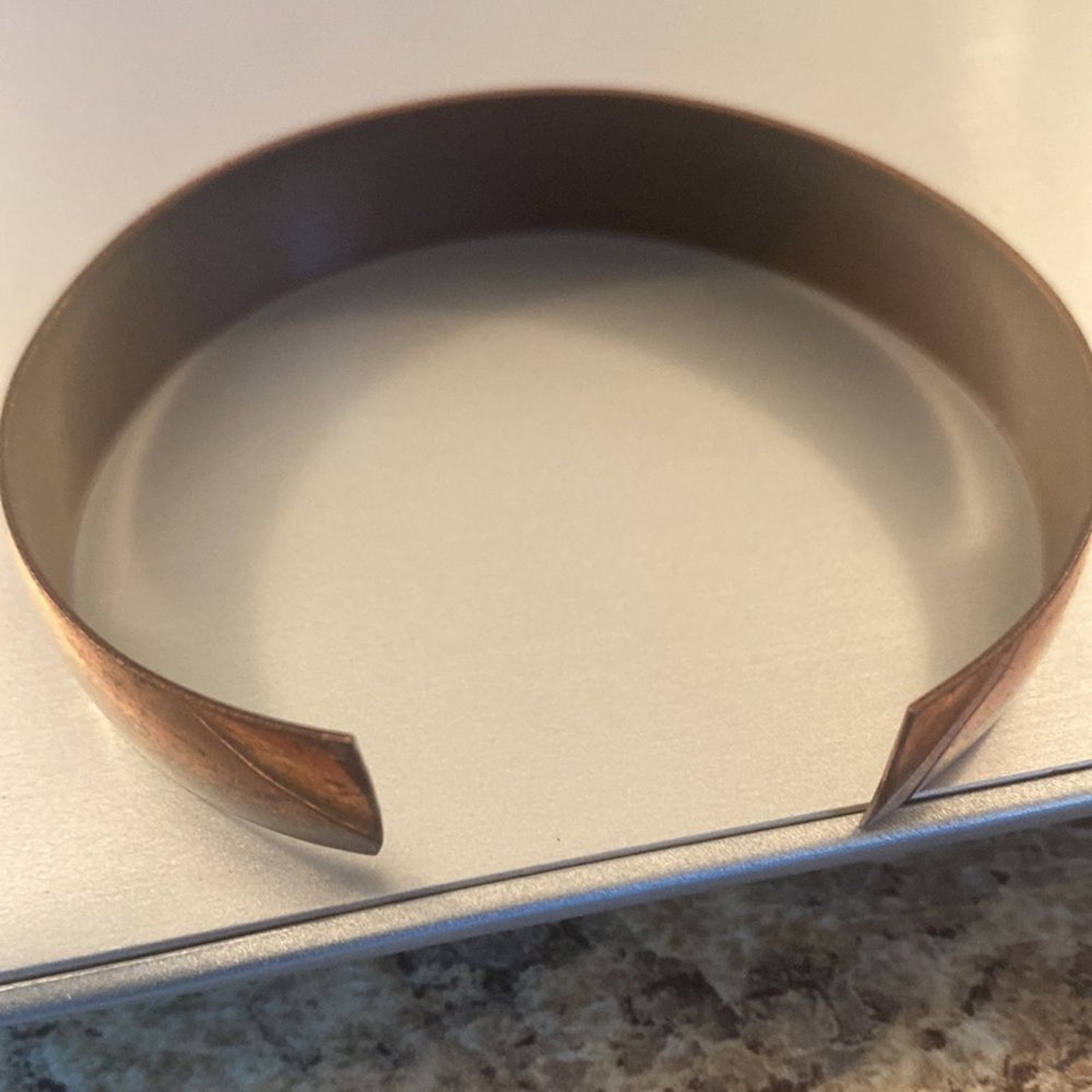 Copper Cuff Bracelet Floral Stud Boho Vintage Adjustable
