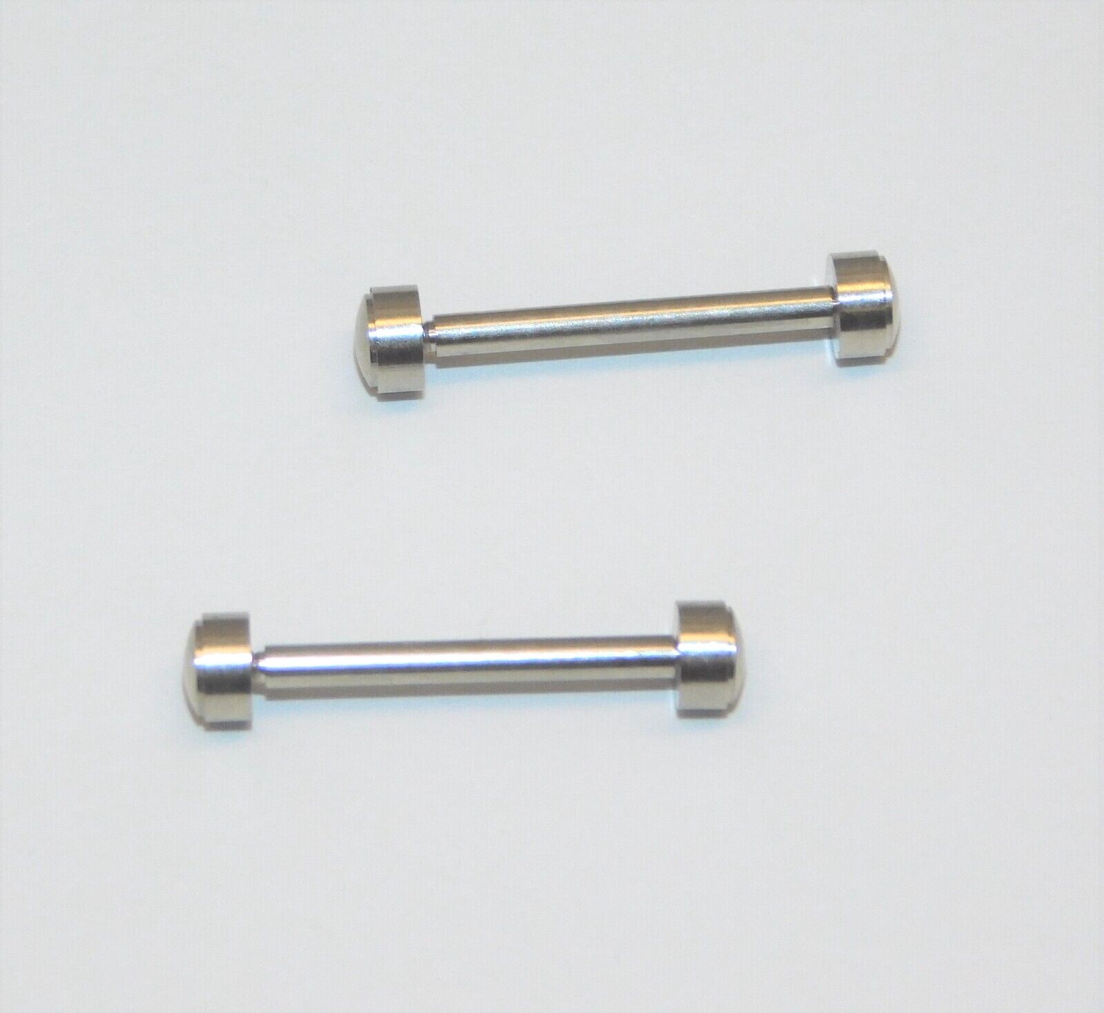 Nickel plated bar and screw T-bar for watch bands diam. 1.60mm 15 to 19mm Swiss