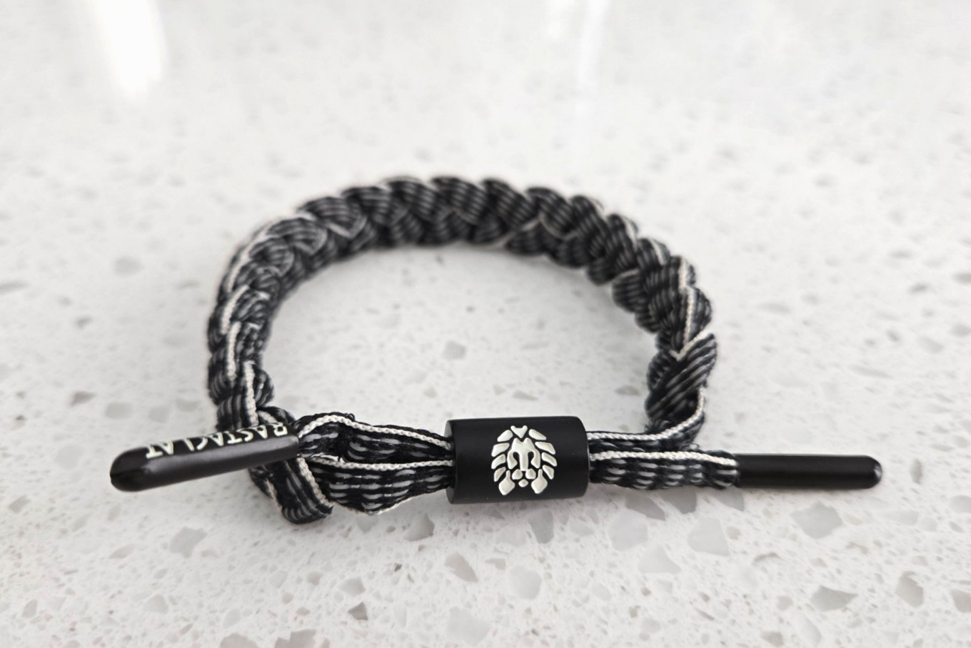 Rastaclat Highway Black 3M Reflective Braided Shoelace Bracelet