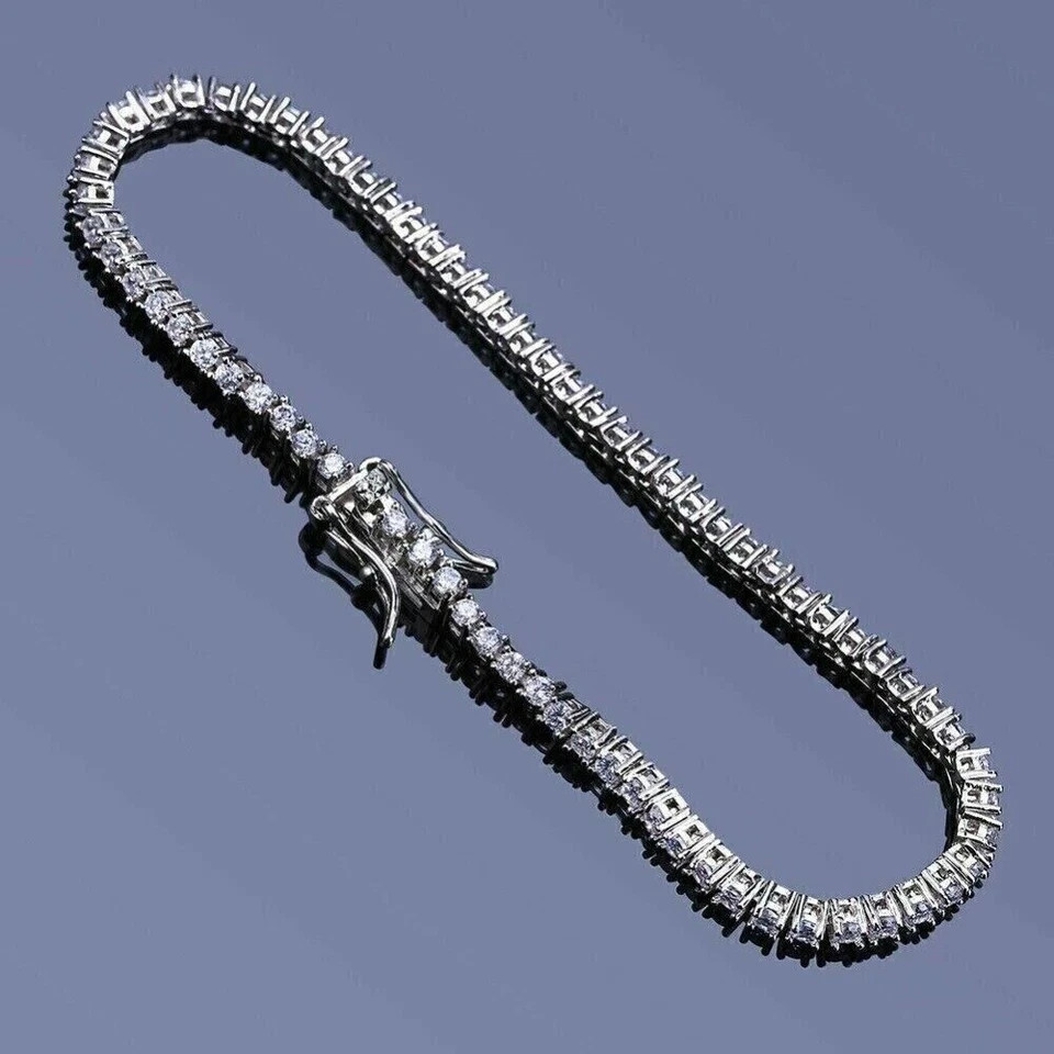 5 Ct Round Cut Lab-Created Diamond Women’s Tennis Bracelet 14K White Gold Plated