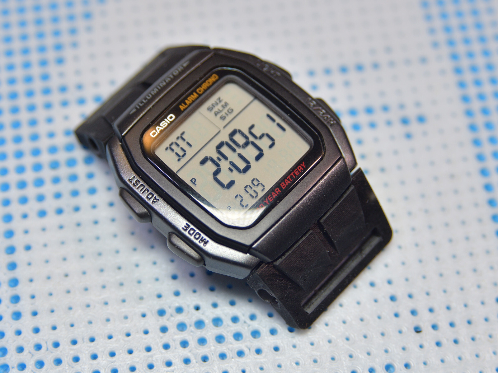 Tough Resin Strap & Band Adapter for Casio W96H Digital Watch