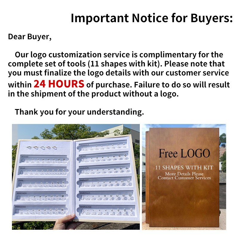 CZDiamond Chart Customize Comparison Chart Set Size Reference for Jewelry Making