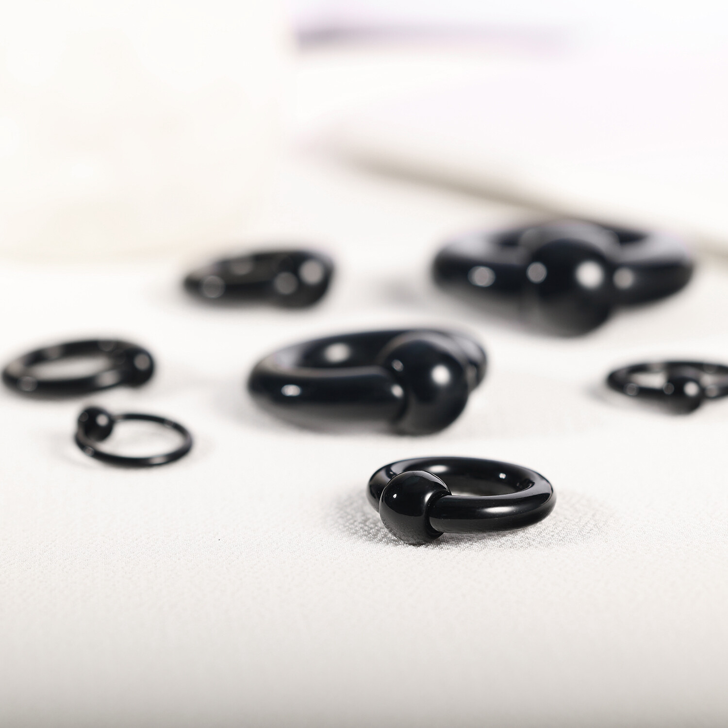 1 Pair Hoop Earrings Ear Gauge Acrylic Nose Rings BCR Septum Rings Body Piercing