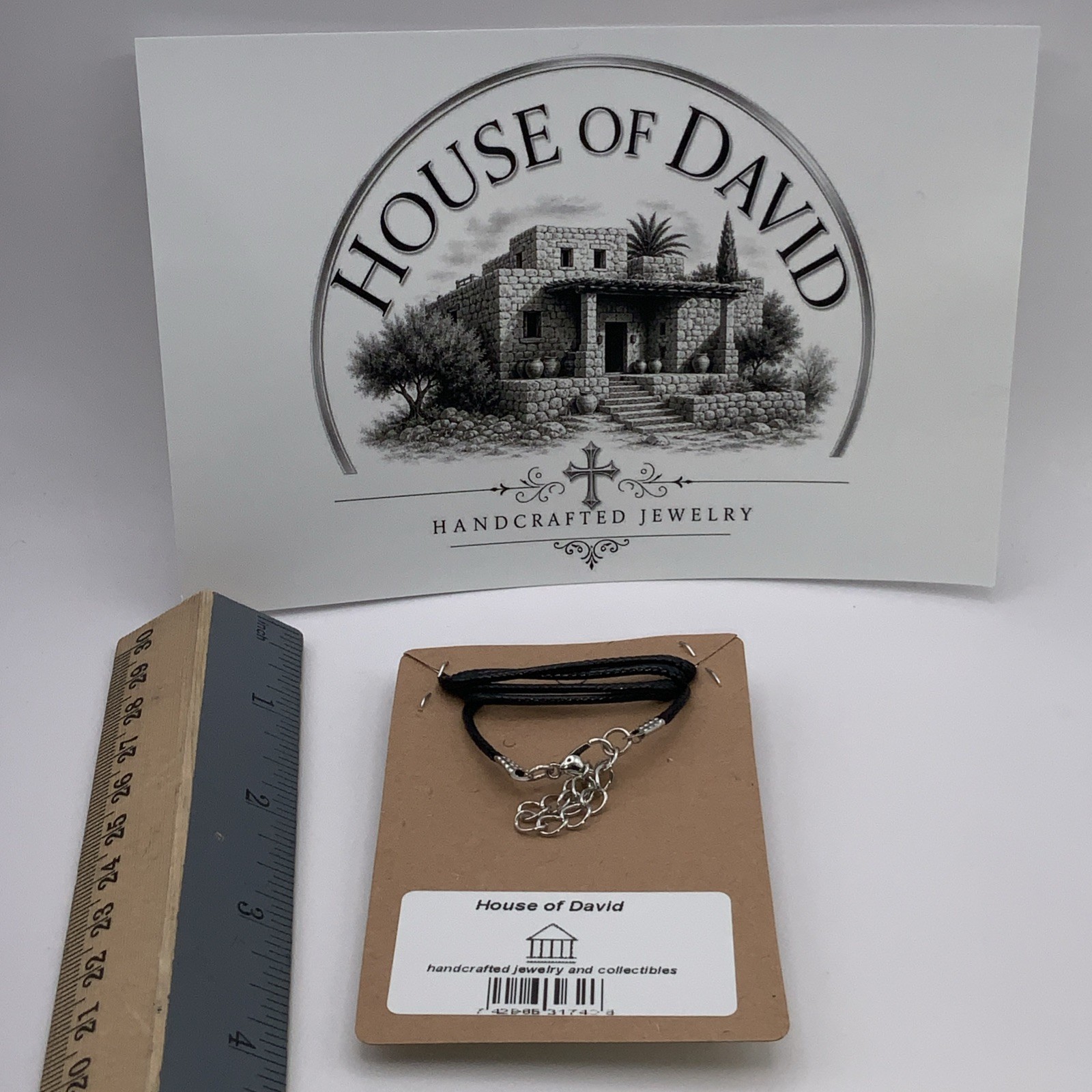 House Of David Handmade Cross Necklace Floating 3D Pearls