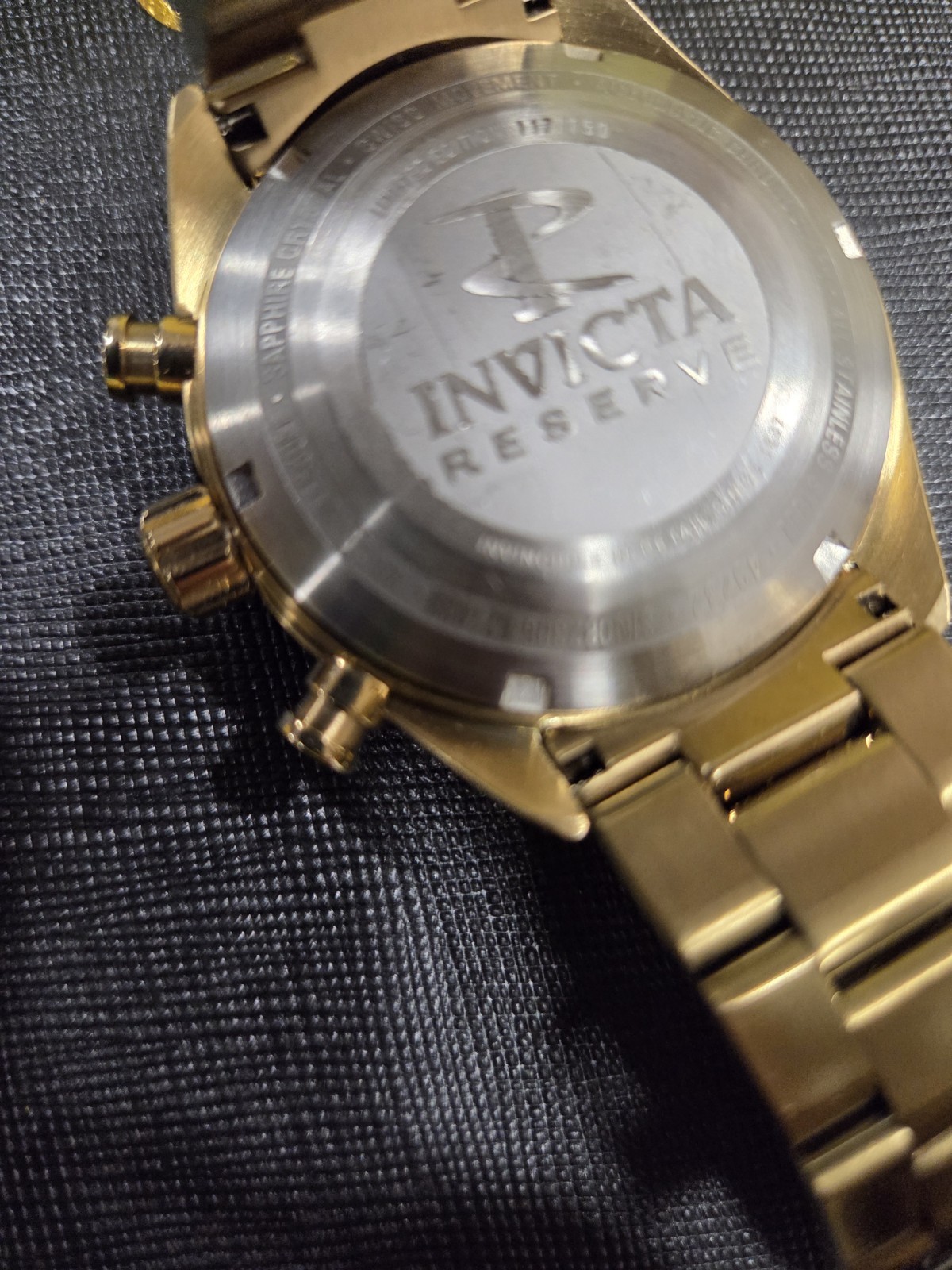 Invicta Reserve Automatic Swiss ETA 7754 Caliber Men’s Watch – 44mm, Gold 49232