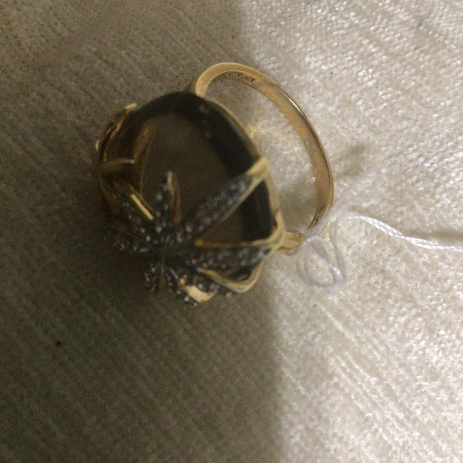 Vintage Phoenix Jewelry Smoky Topaz CZ Sterling Silver Starburst Ring Size 10PMJ