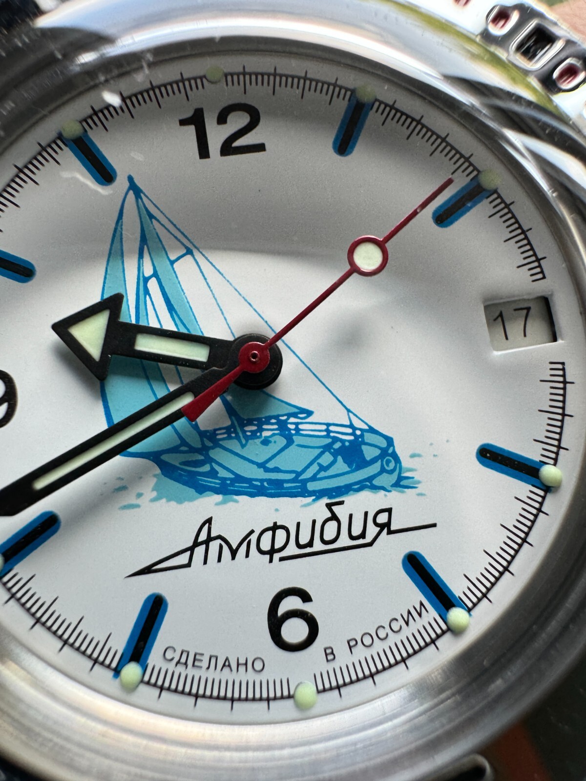 Vostok Amphibia 710615 Watch Divers Scuba Mechanical Automatic USA SELLER