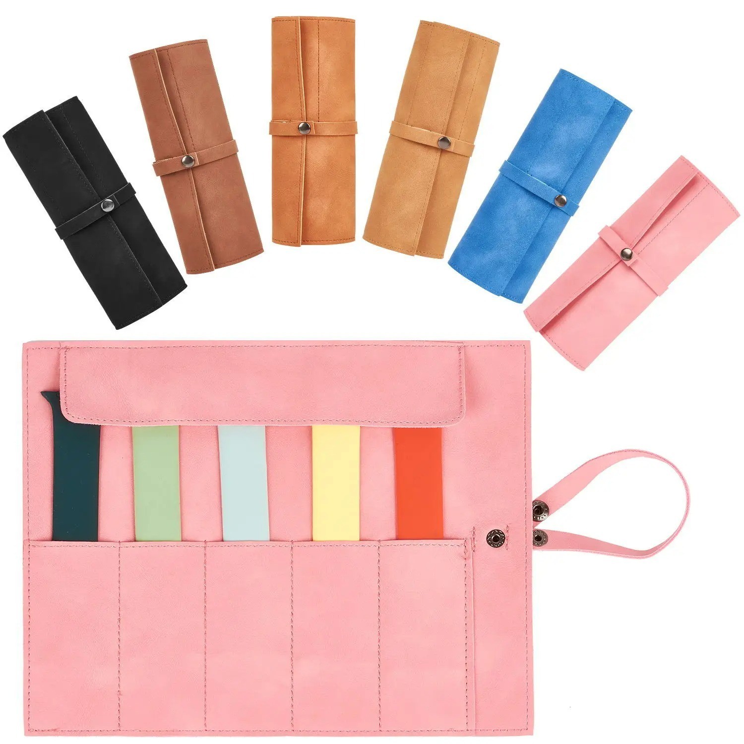 Travel Roll up Watch Case Organizer for Watch Bands Straps Accessories