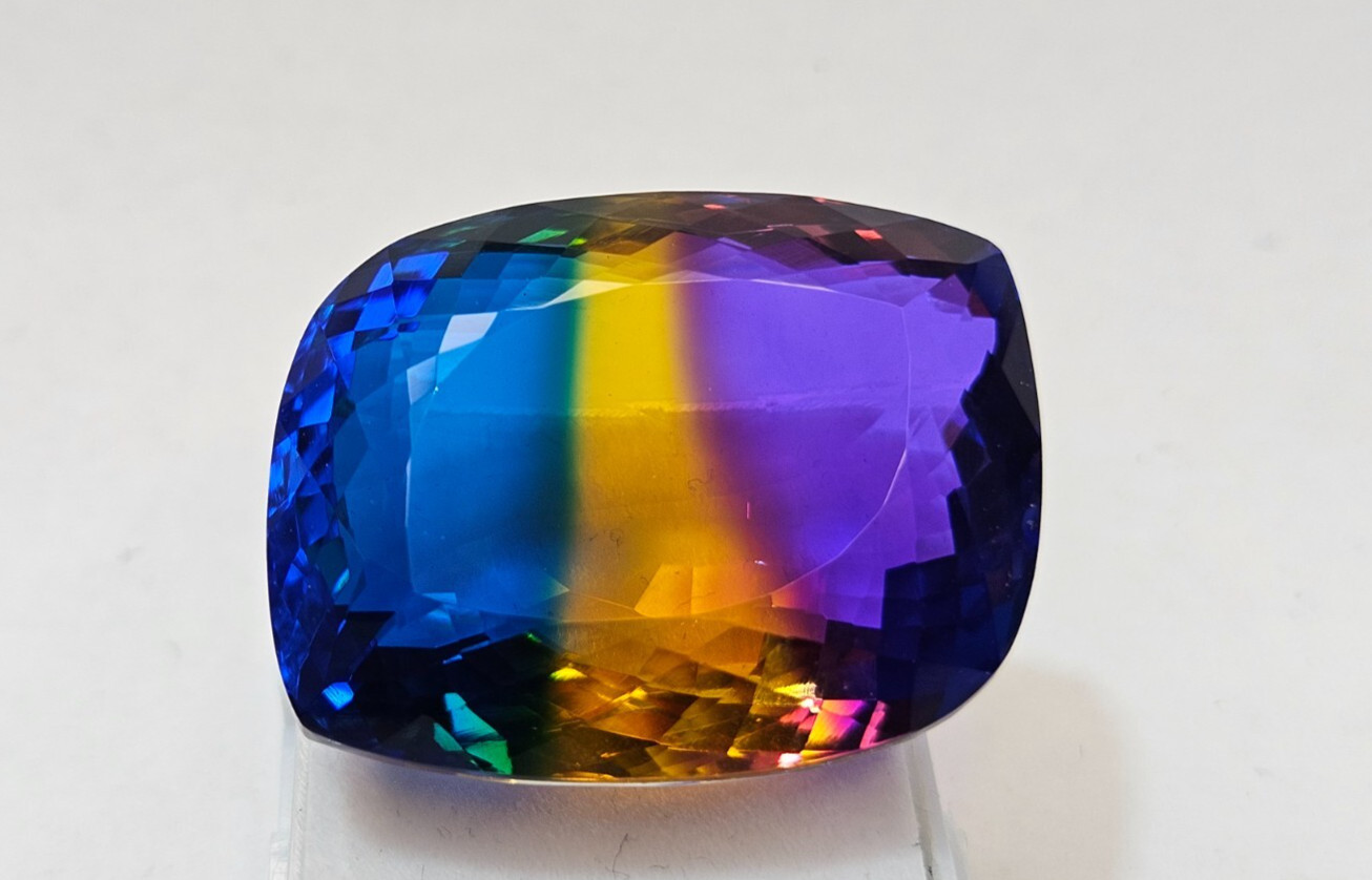 Bi-Colour Ametrine Natural Fancy Cut 90+ Ct Certified Loose Gemstone