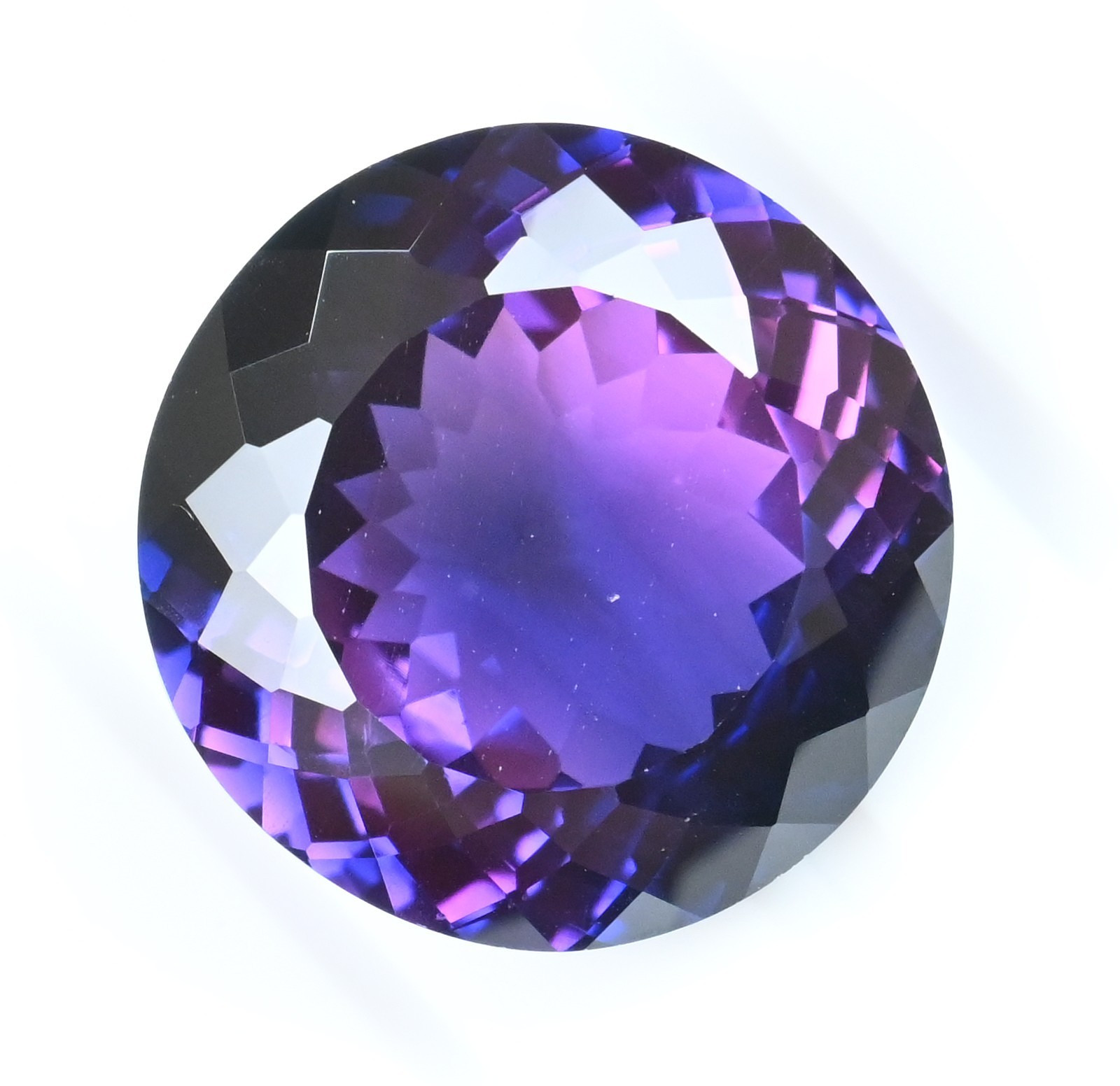 44.40 Ct Natural Boysenberry Sapphire Round Certified Flawless Loose Gemstone