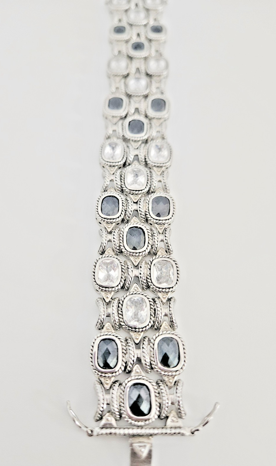 CZ Spinel Tennis Gemstone Luxury Ornate Bracelet Bangle Jewelry Accessory