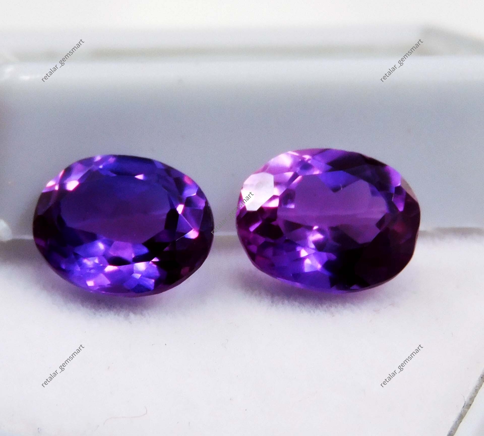 2 Pcs Natural CERTIFIED Tanzanite Rare Purple Oval Cut 8×7 mm Loose Gems Pair