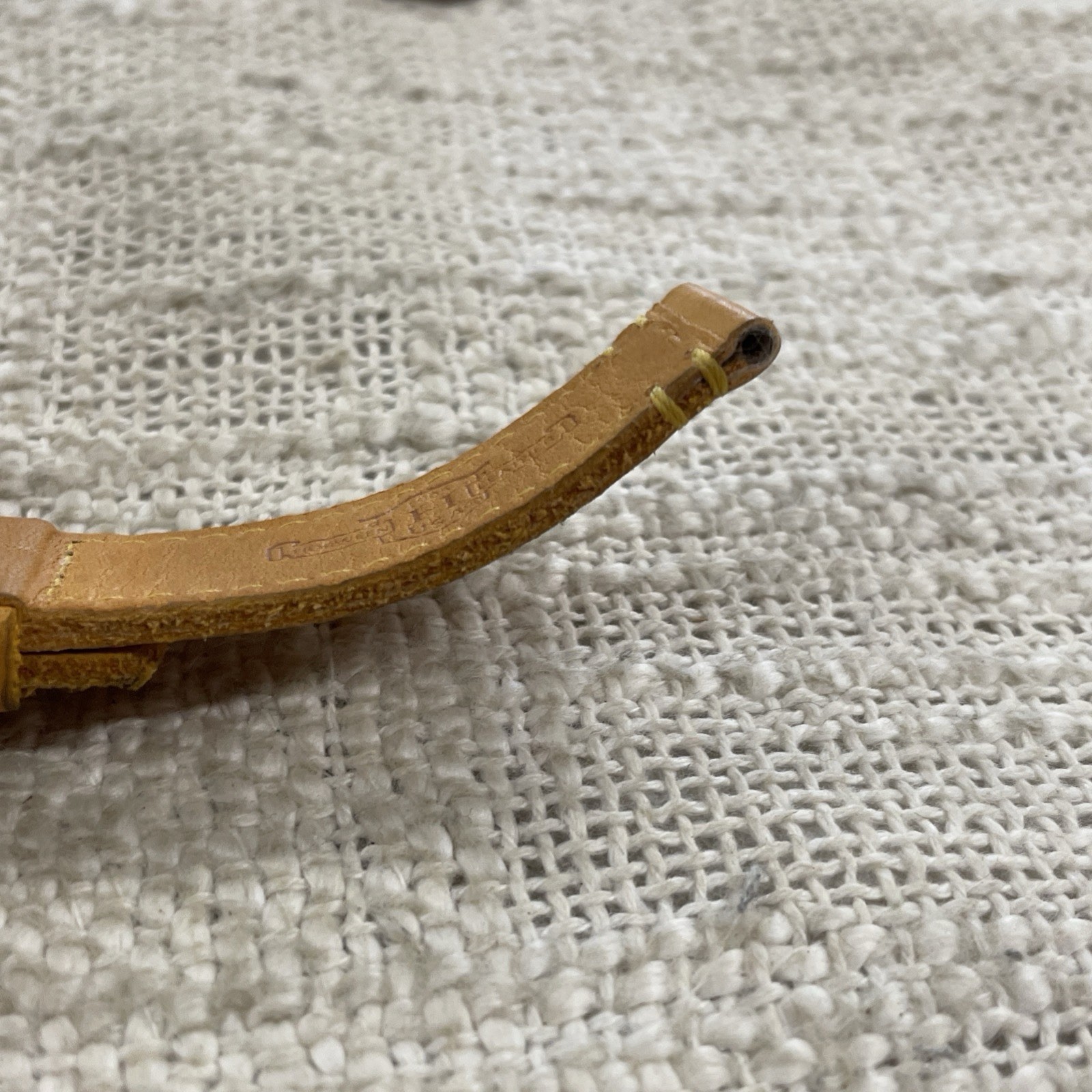 Nixon Horween Leather Mustard Yellow Watch Strap